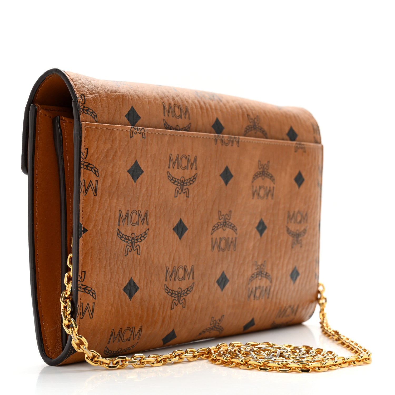 MCM Visetos Millie Wallet On Chain Cognac 3 of 14