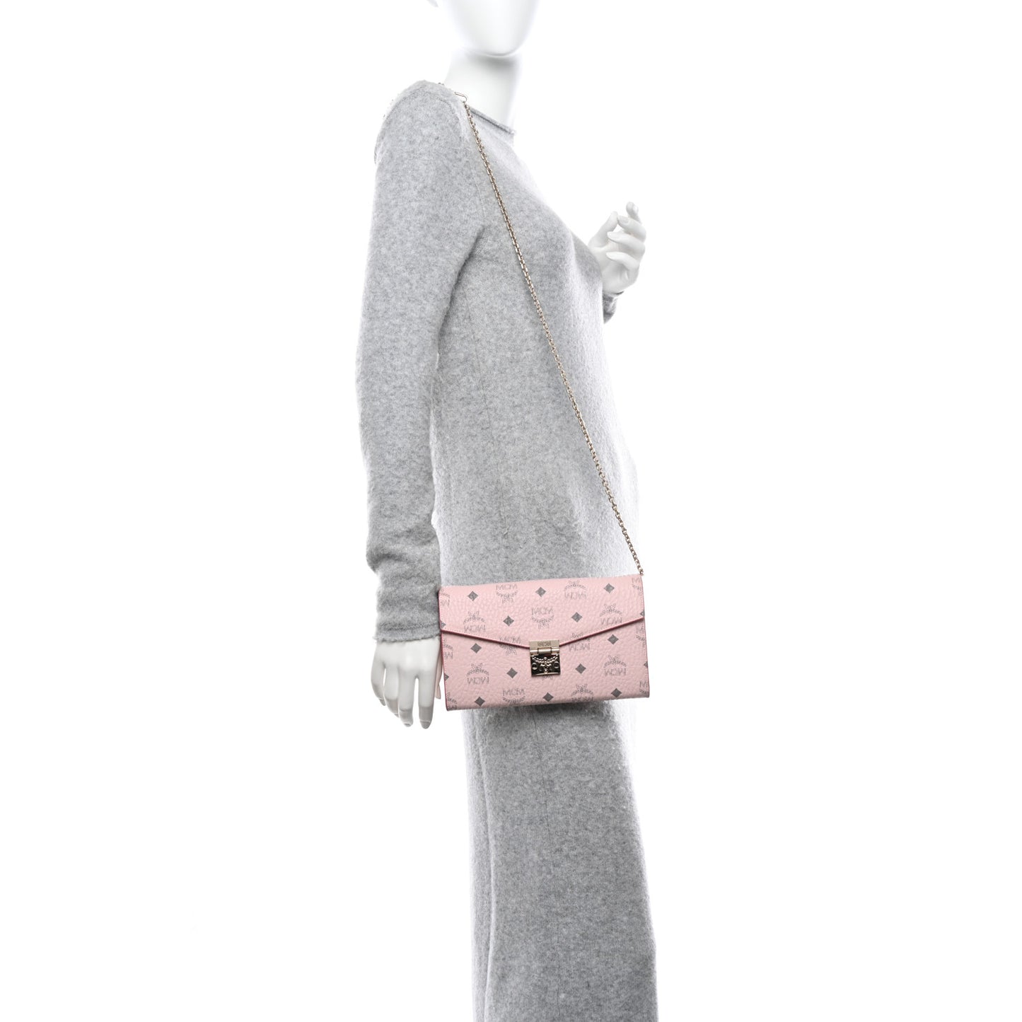 Visetos Medium Patricia Wallet On Chain Soft Pink