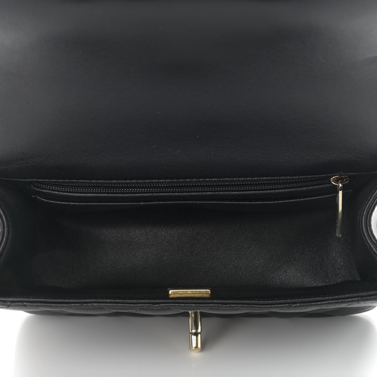 Chanel Lambskin Quilted Mini Top Handle Rectangular Flap Black 5 of 9