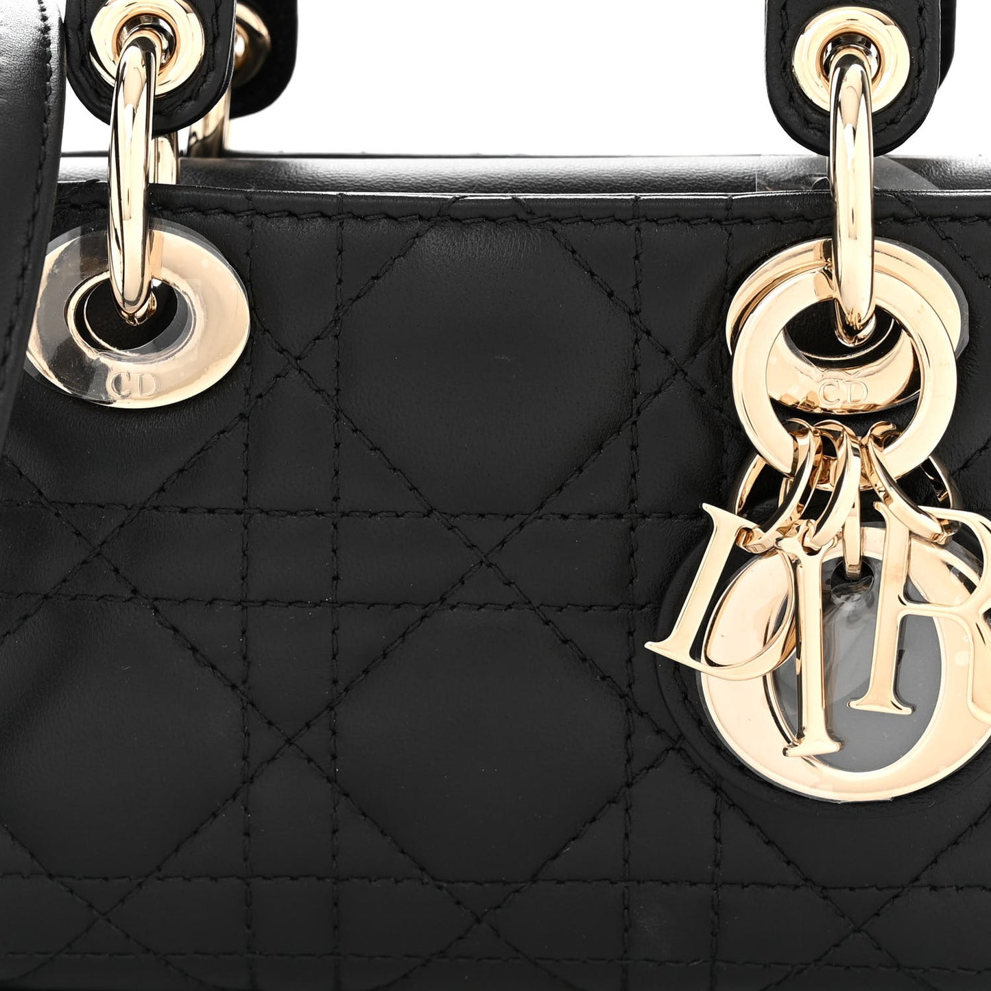 Lambskin Cannage Micro Lady D-Joy Black