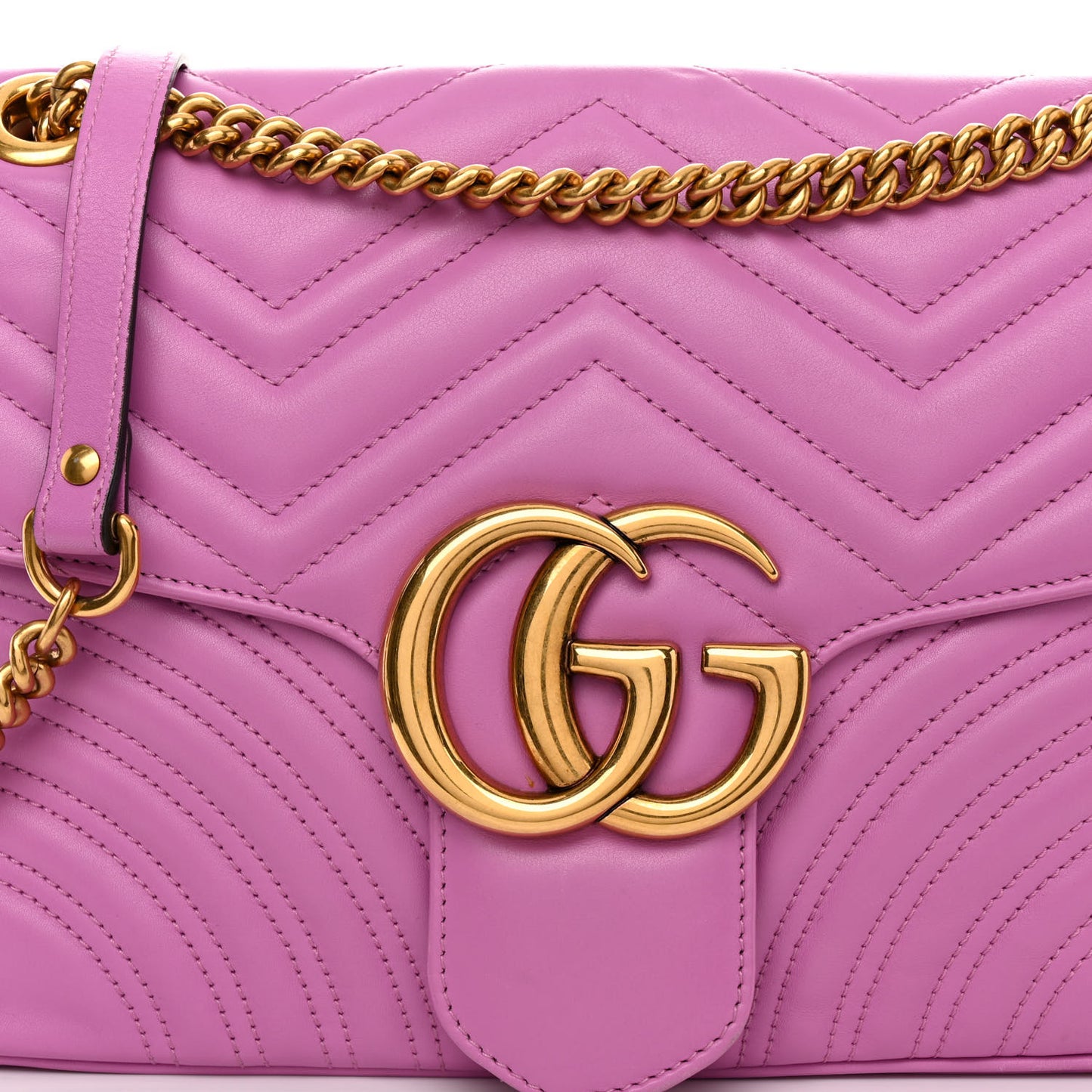 Calfskin Matelasse Medium GG Marmont Shoulder Bag Candy Mousse