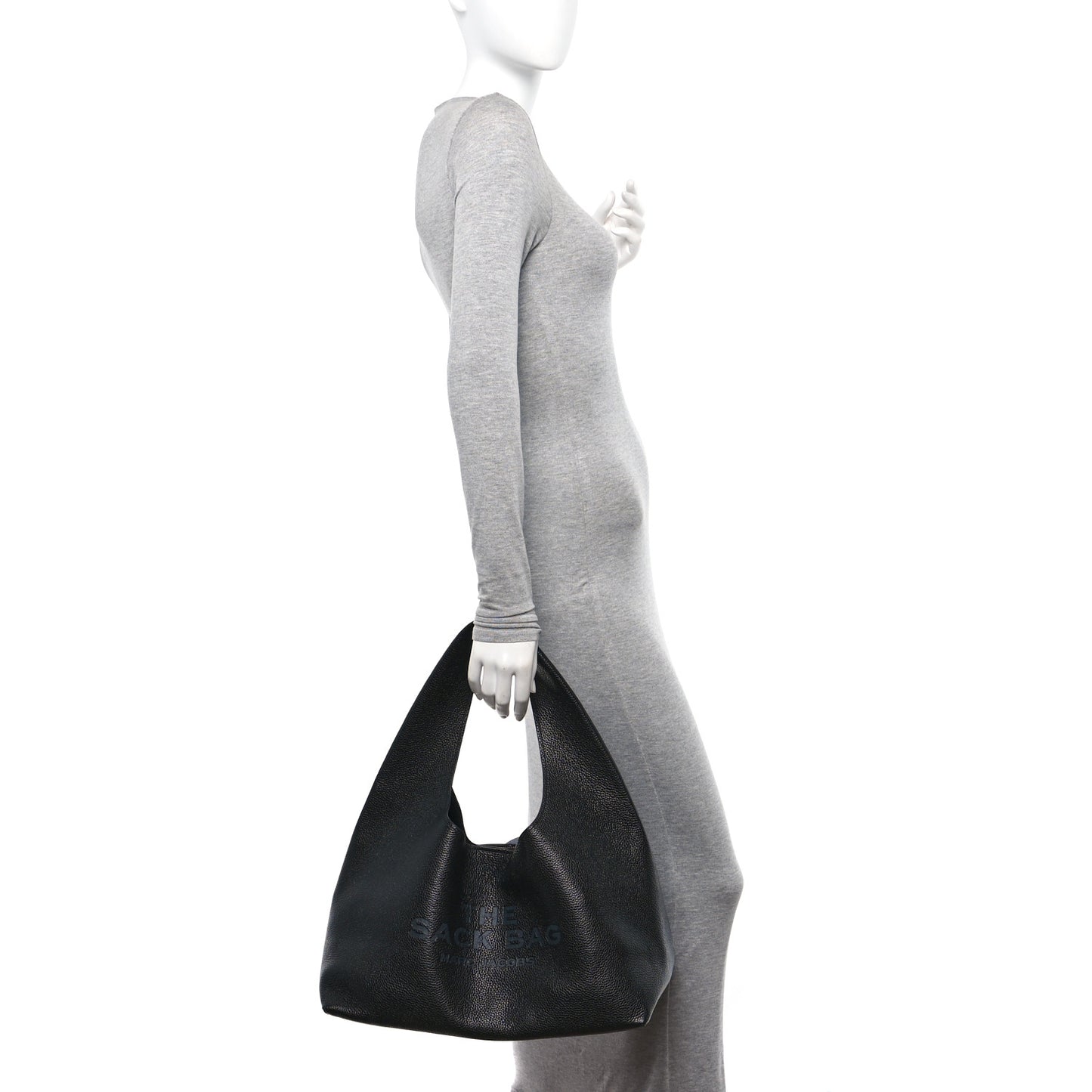 Grained Calfskin Medium The Sack Bag Black