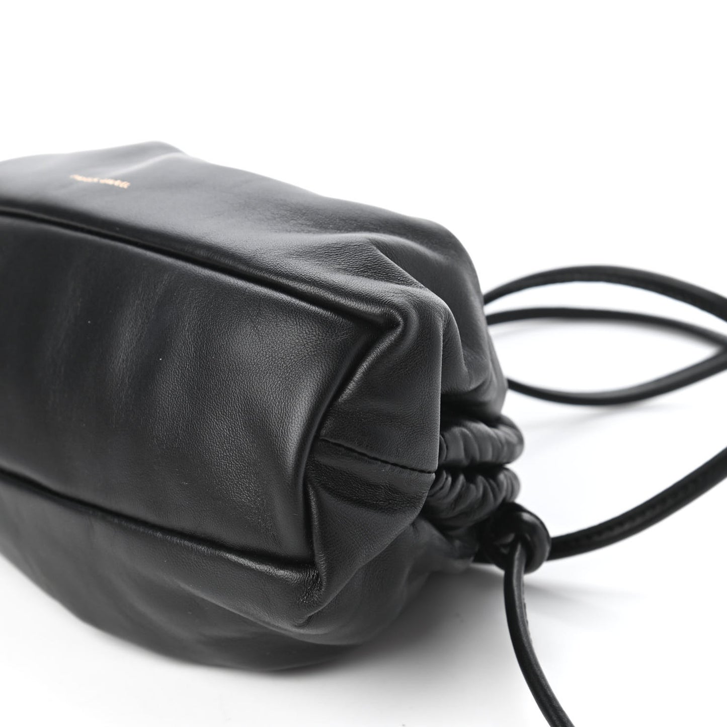 Lambskin Mini Cloud Clutch Black Flamma