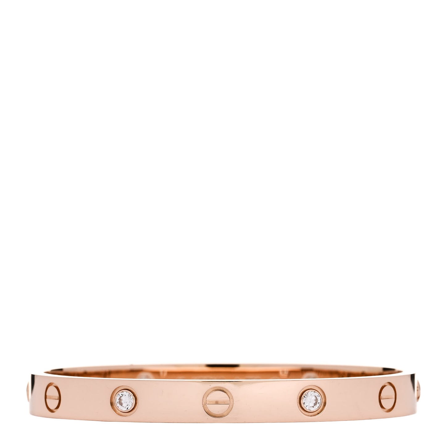 18K Pink Gold 4 Diamond LOVE Bracelet 16
