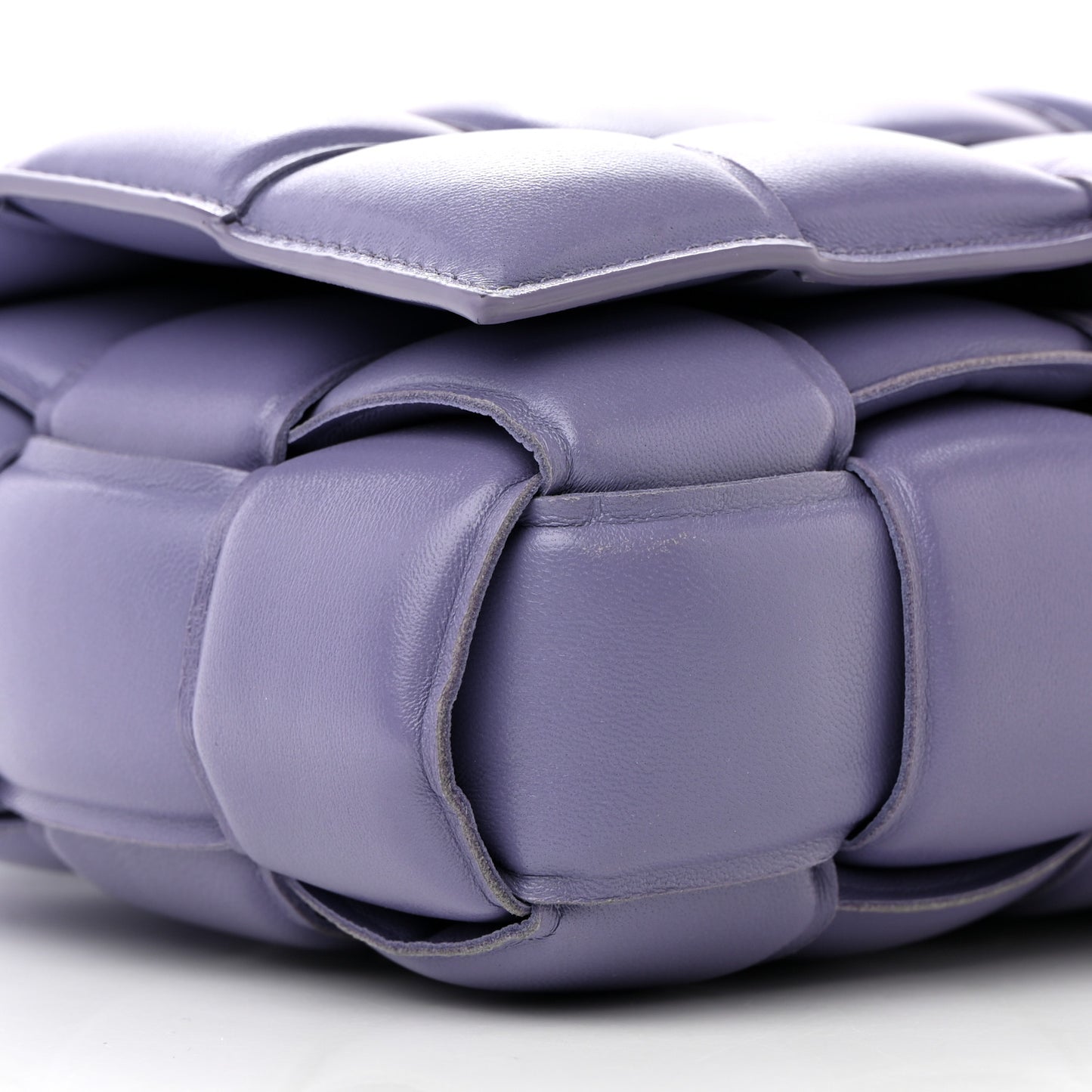 Nappa Maxi Intreccio Padded Cassette Crossbody Bag Lavender