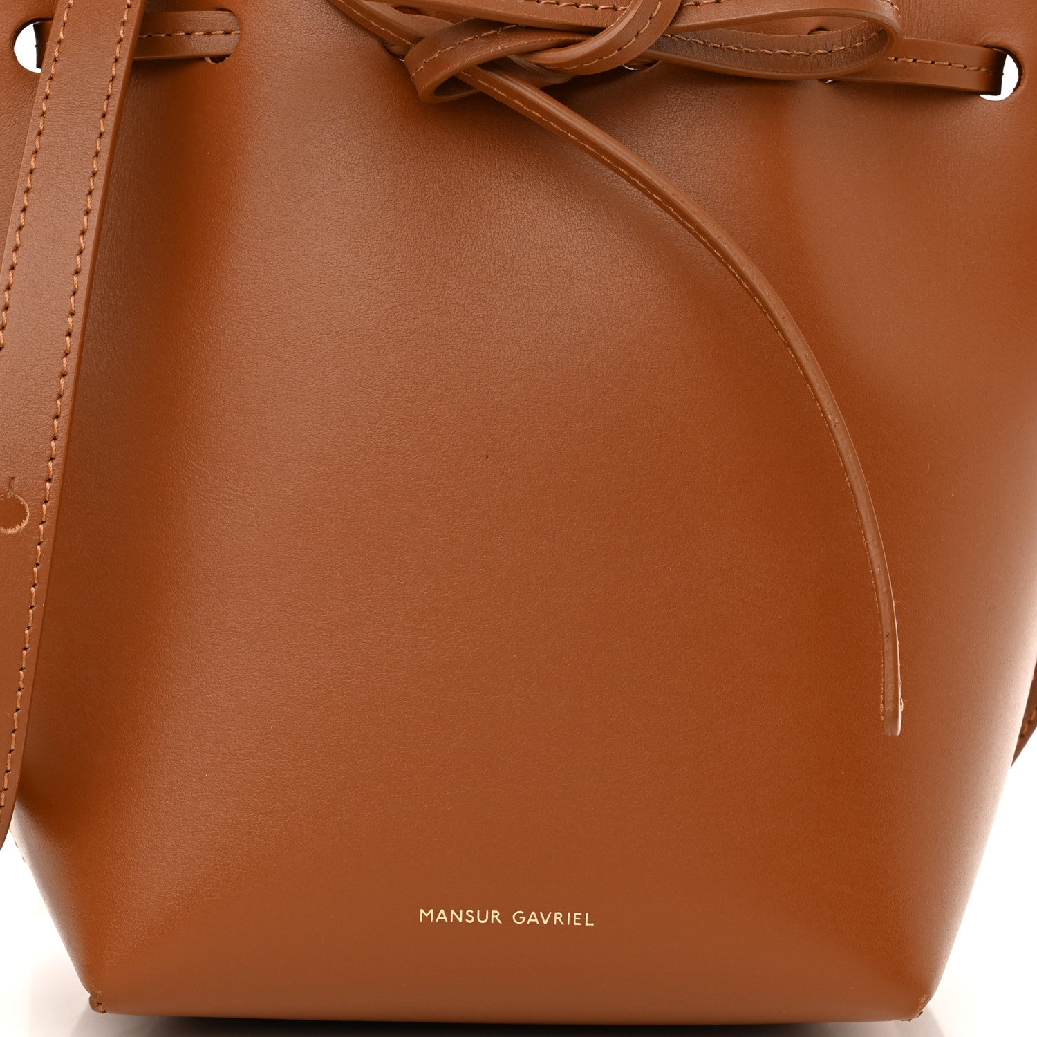 Mansur Gavriel Calfskin Mini Mini Bucket Bag Camello 7 of 10
