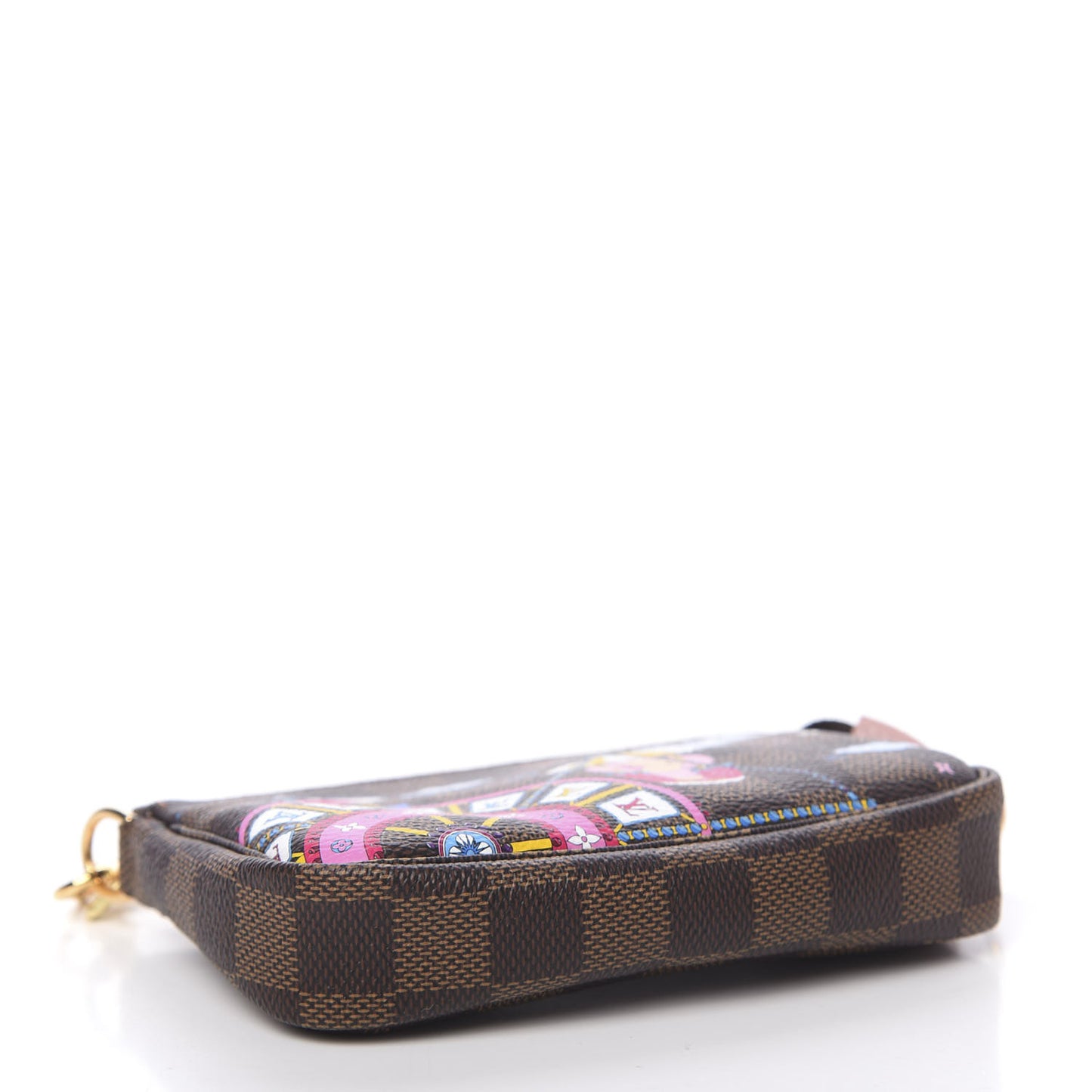 Damier Ebene 2020 Christmas Animation Big Wheel Mini Pochette Accessories Rose Ballerine