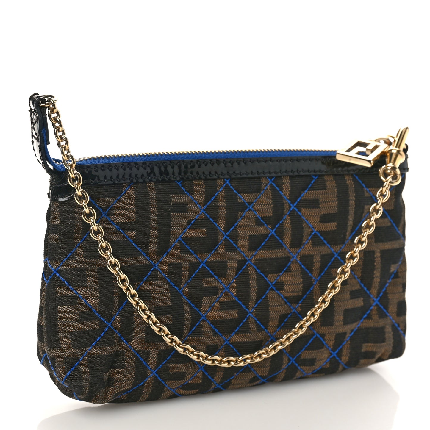 Zucca Quilted Pochette Tobacco Blue