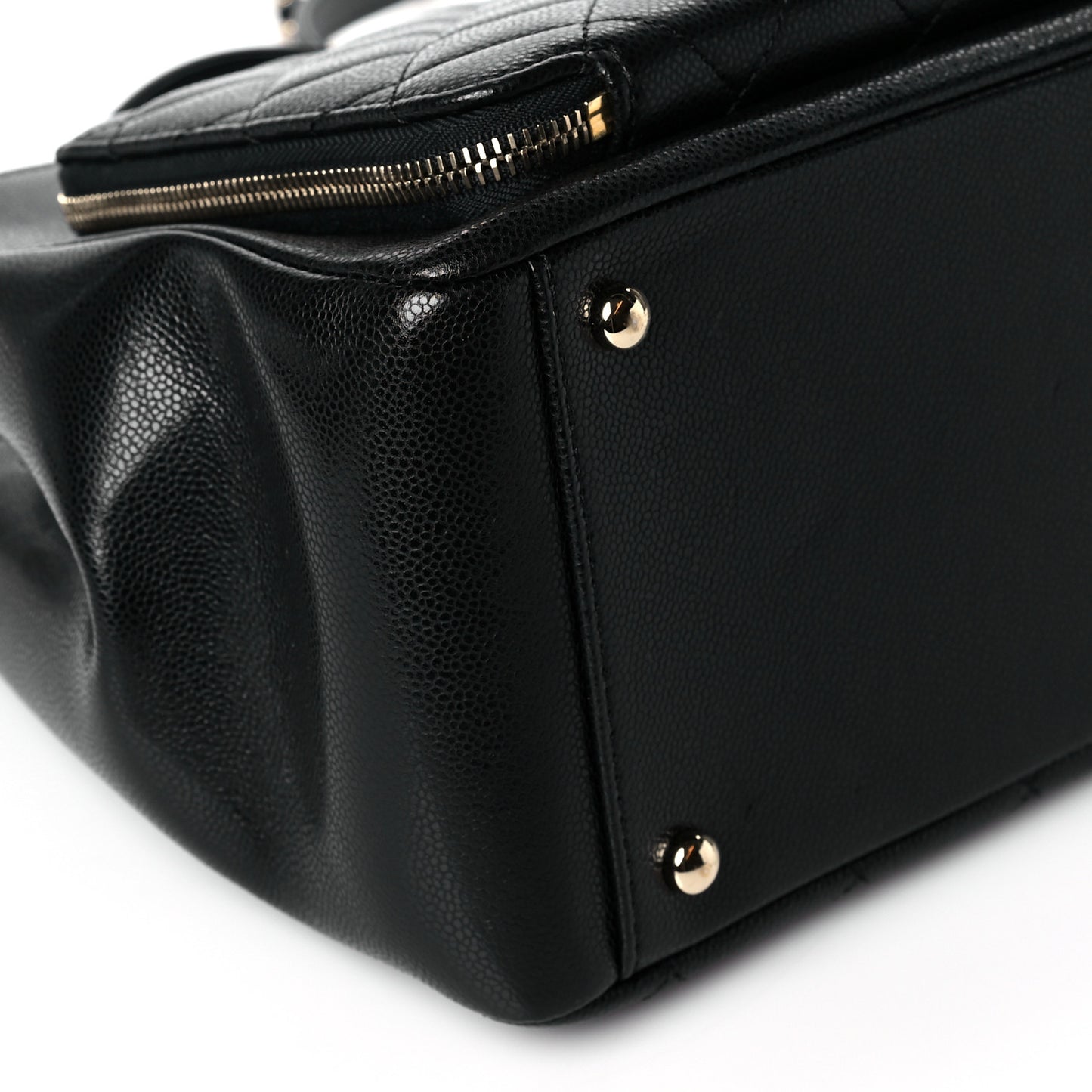 Caviar Quilted Small Business Affinity Shopping Bag Black