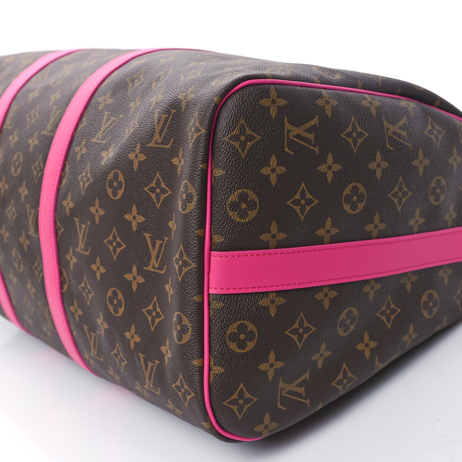 Louis Vuitton Monogram Macassar Keepall Bandouliere 50 Fuchsia 8 of 10
