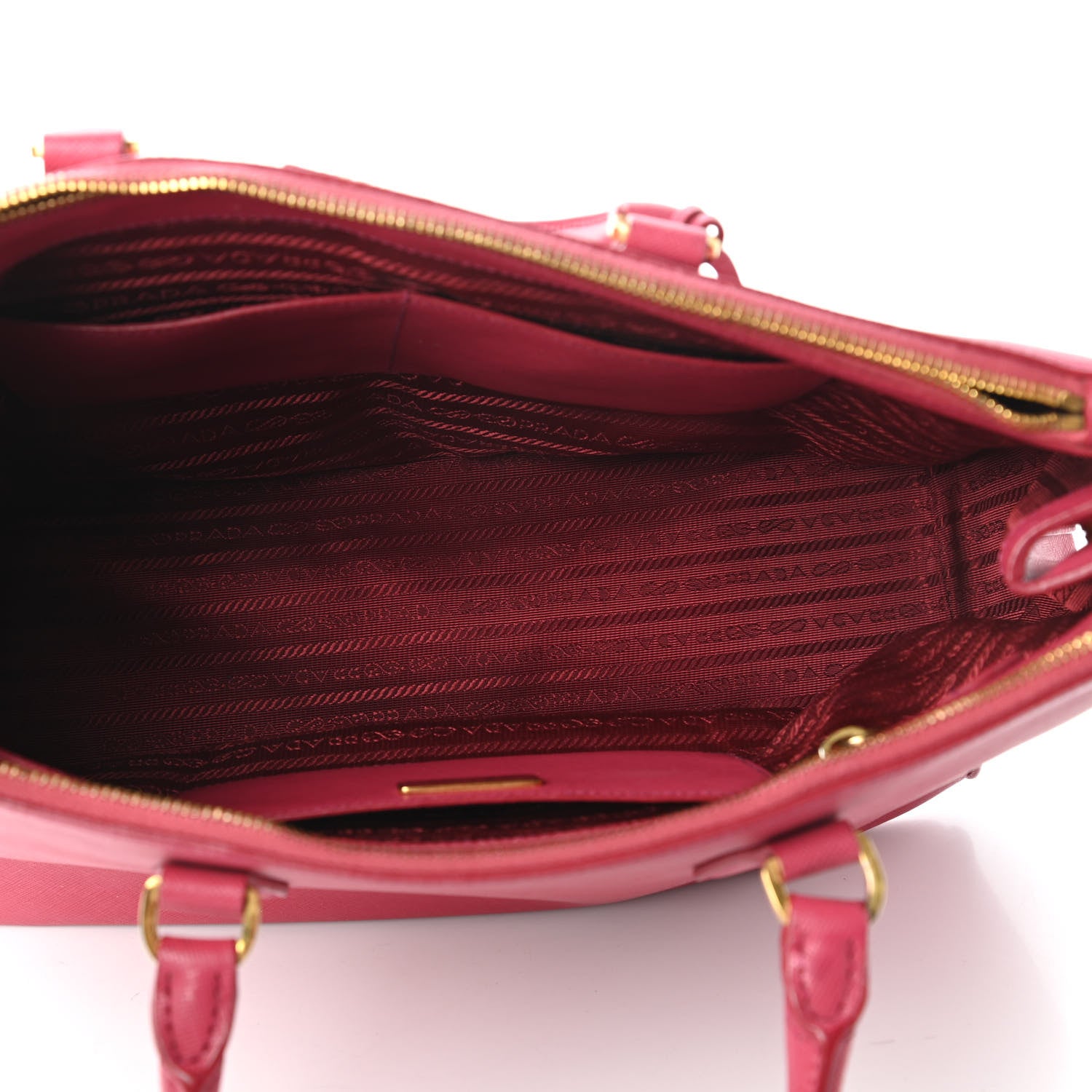 Prada Saffiano Large Galleria Double Zip Tote Peonia 5 of 14