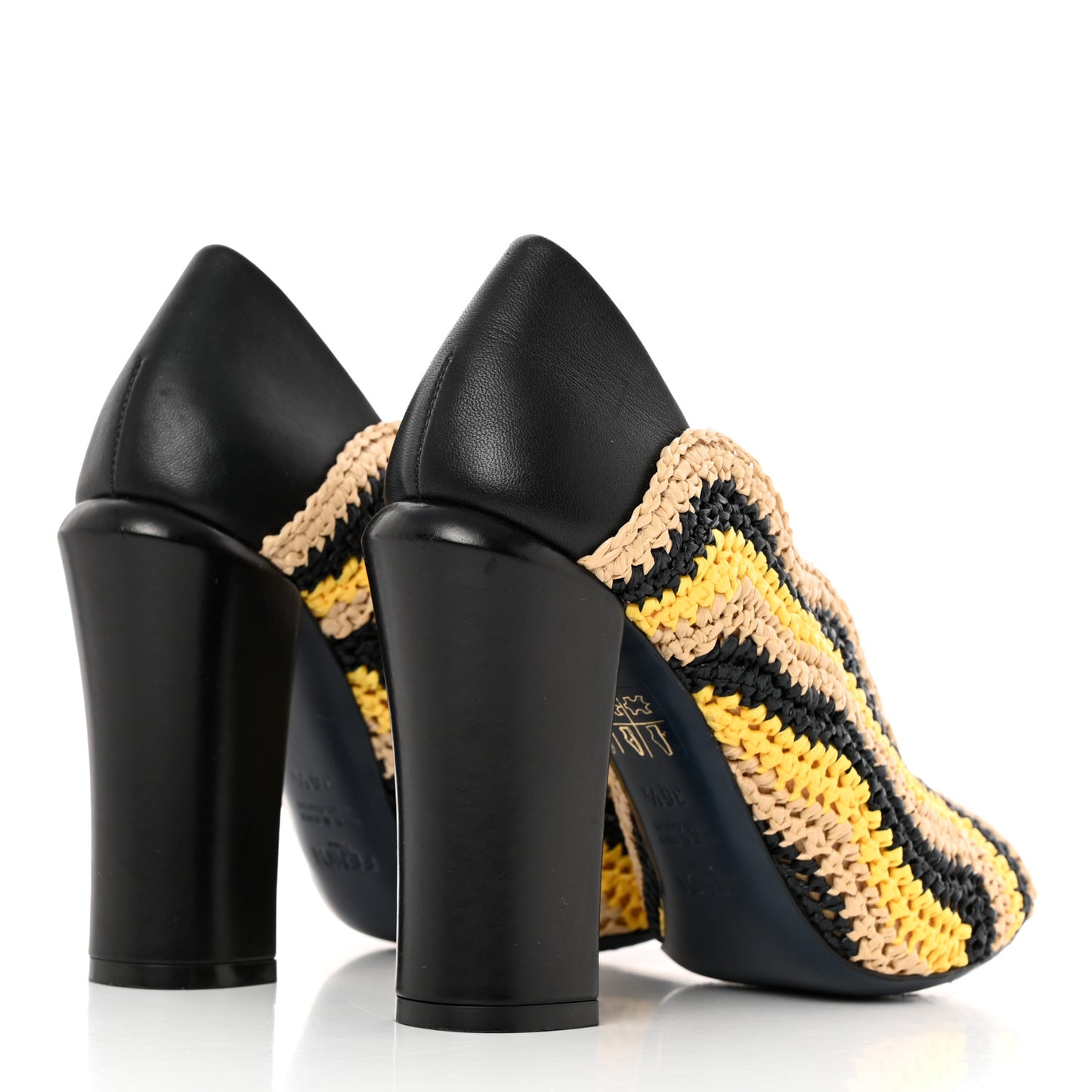 Raffia Wave Open Toe Platform Sandals 36.5 Sand Black