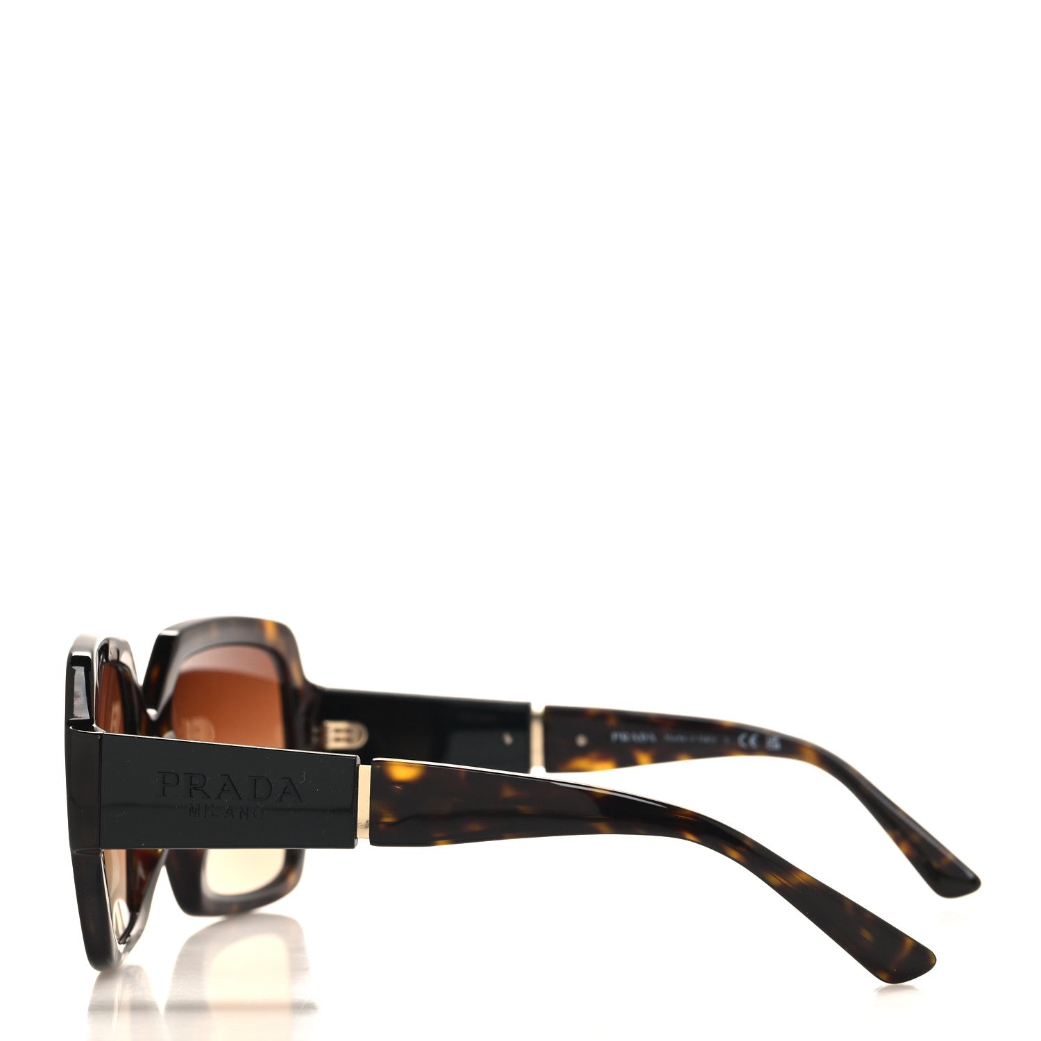 Prada Oversized Monochrome Sunglasses SPR 21X Black Tortoise 3 of 7