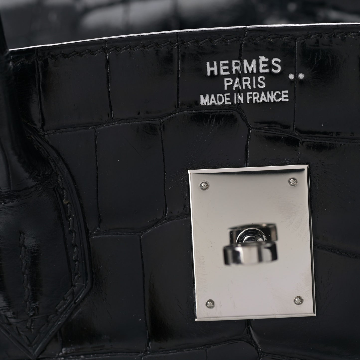 Shiny Niloticus Crocodile Birkin 35 Black