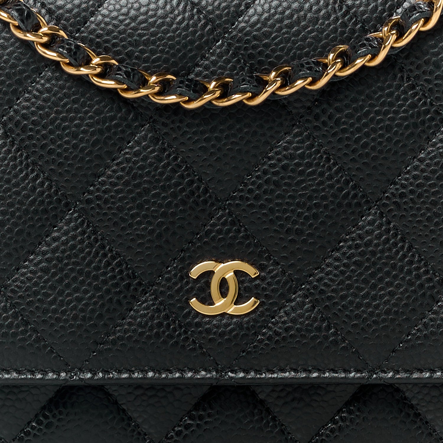 Chanel Caviar Quilted Wallet on Chain WOC Black 8 of 11
