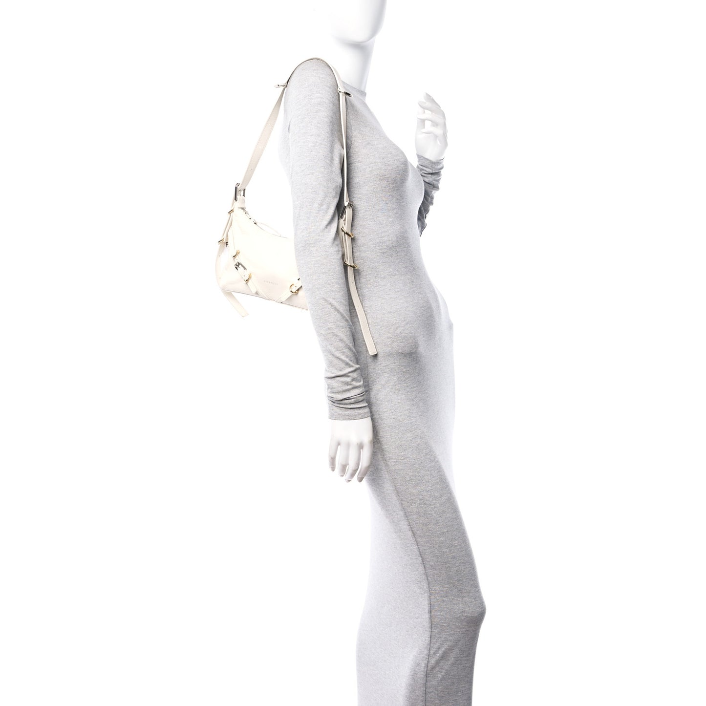 Tumbled Calfskin Mini Voyou Boyfriend Party Bag White