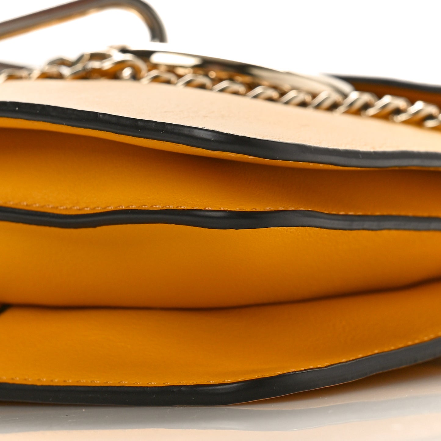 Suede Calfskin Mini Faye Bracelet Bag Sunflower