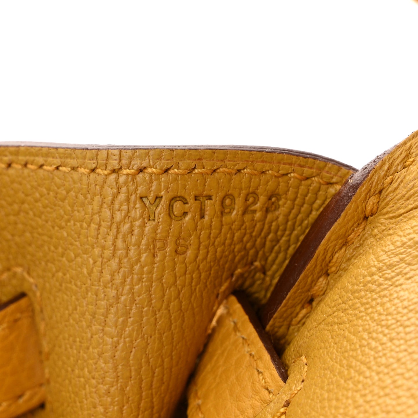 Togo Birkin 25 Jaune Ambre