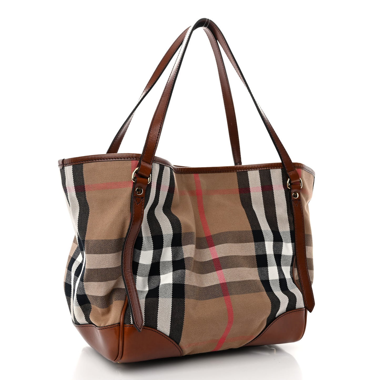 House Check Small Canterbury Tote Dark Tan