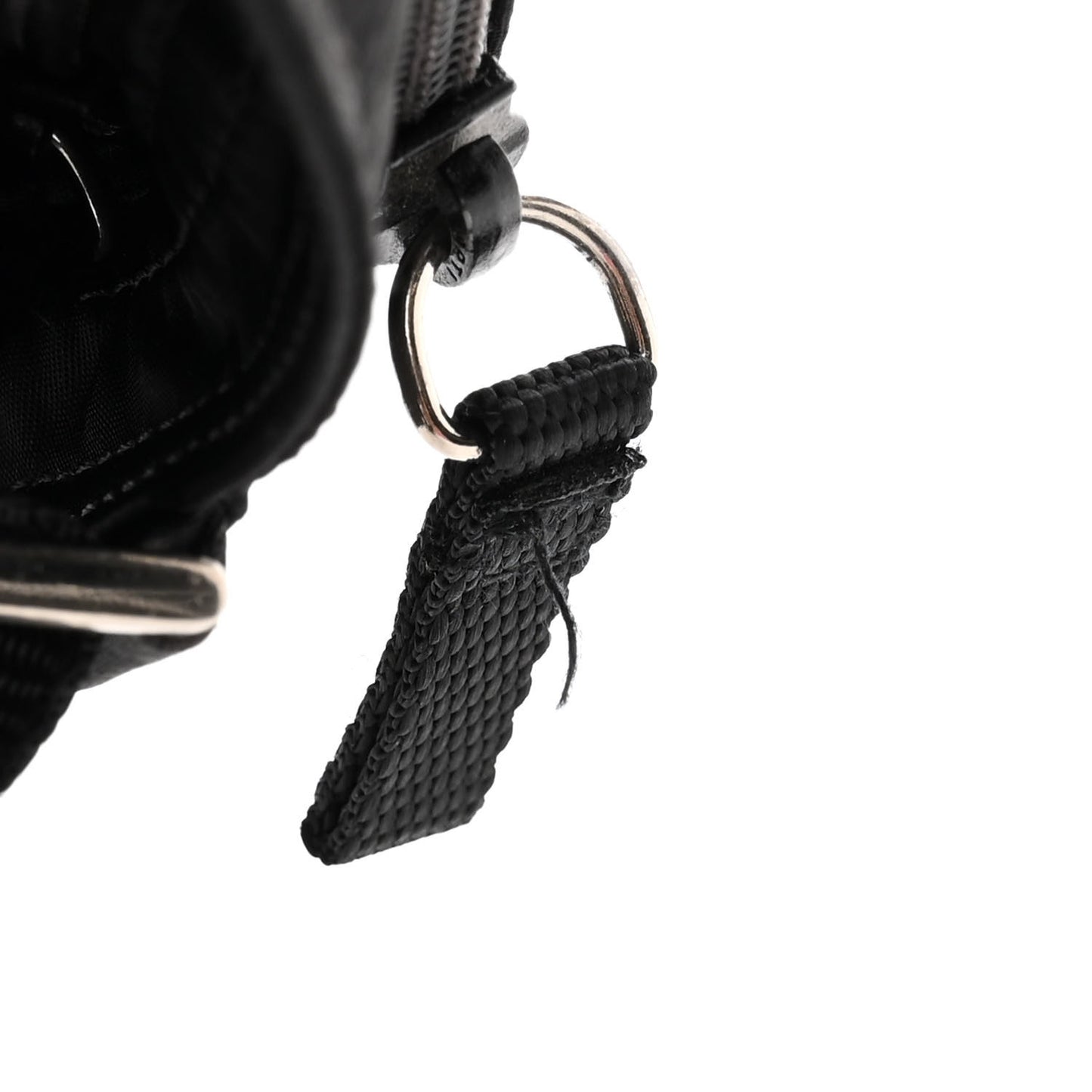 Nylon Saffiano Flat Messenger Bag Black