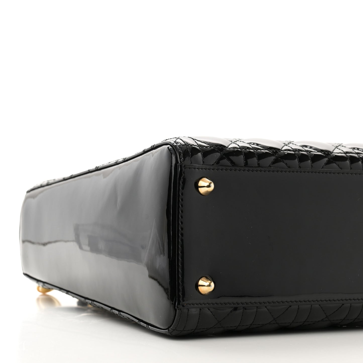 Patent Cannage Large Lady Dior Black