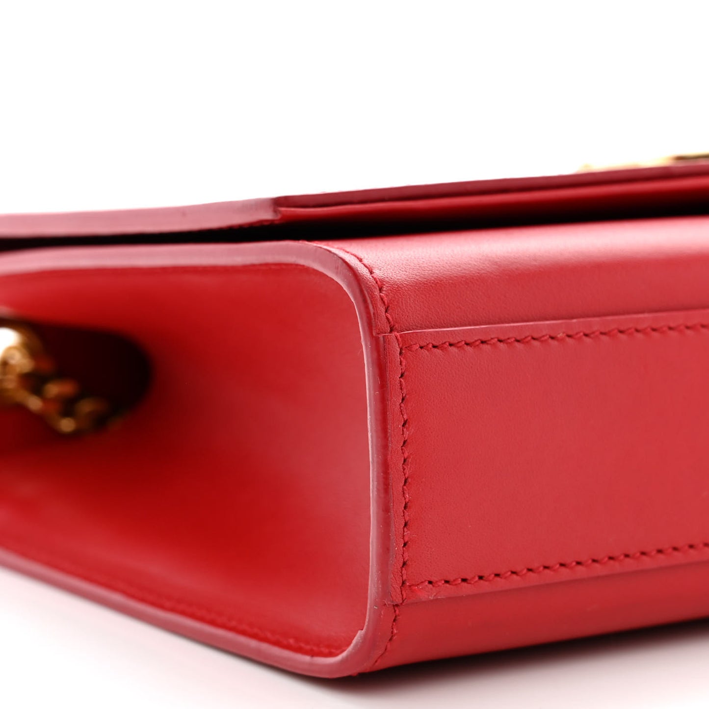 Smooth Calfskin Medium Classic Monogram Kate Tassel Satchel Red
