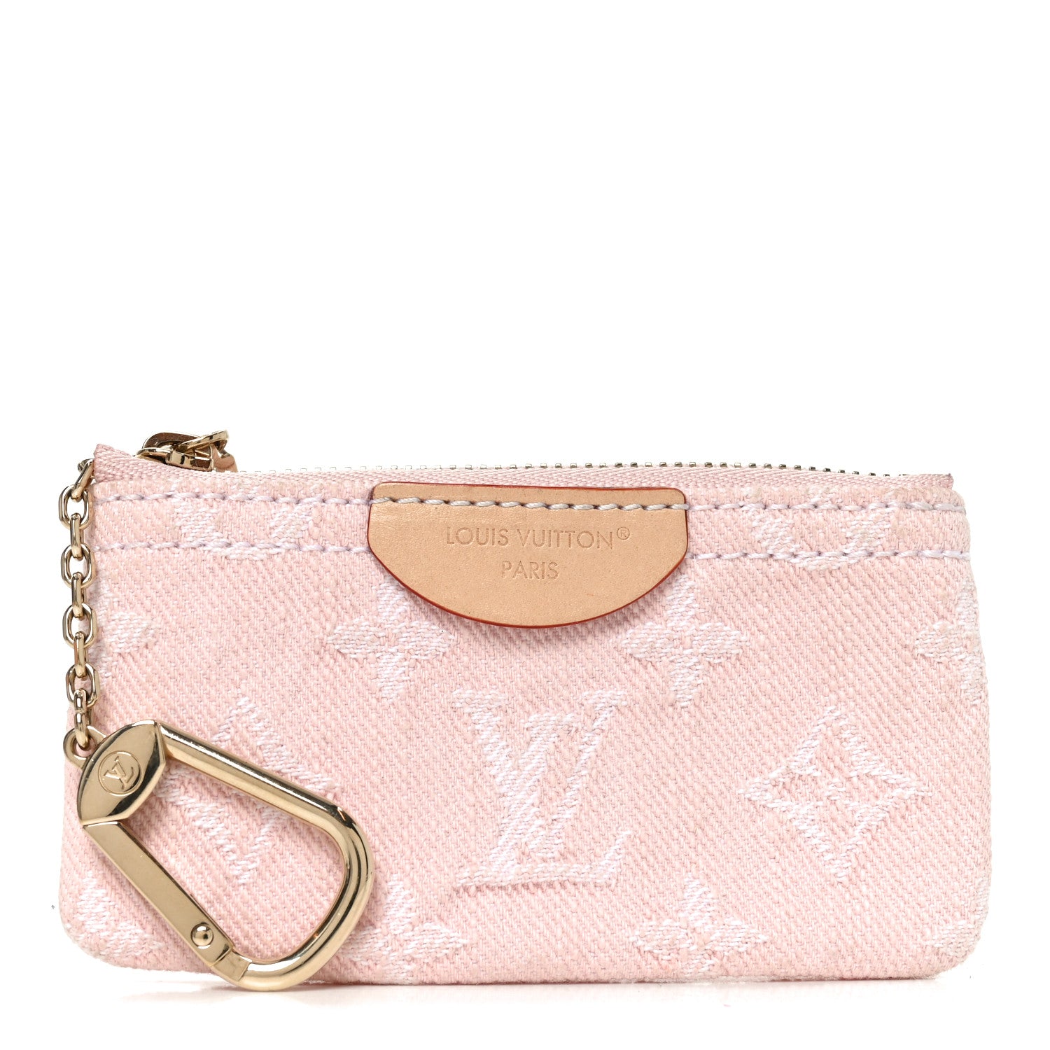 Louis Vuitton Monogram Denim Key Pouch Washed Pink 1912766
