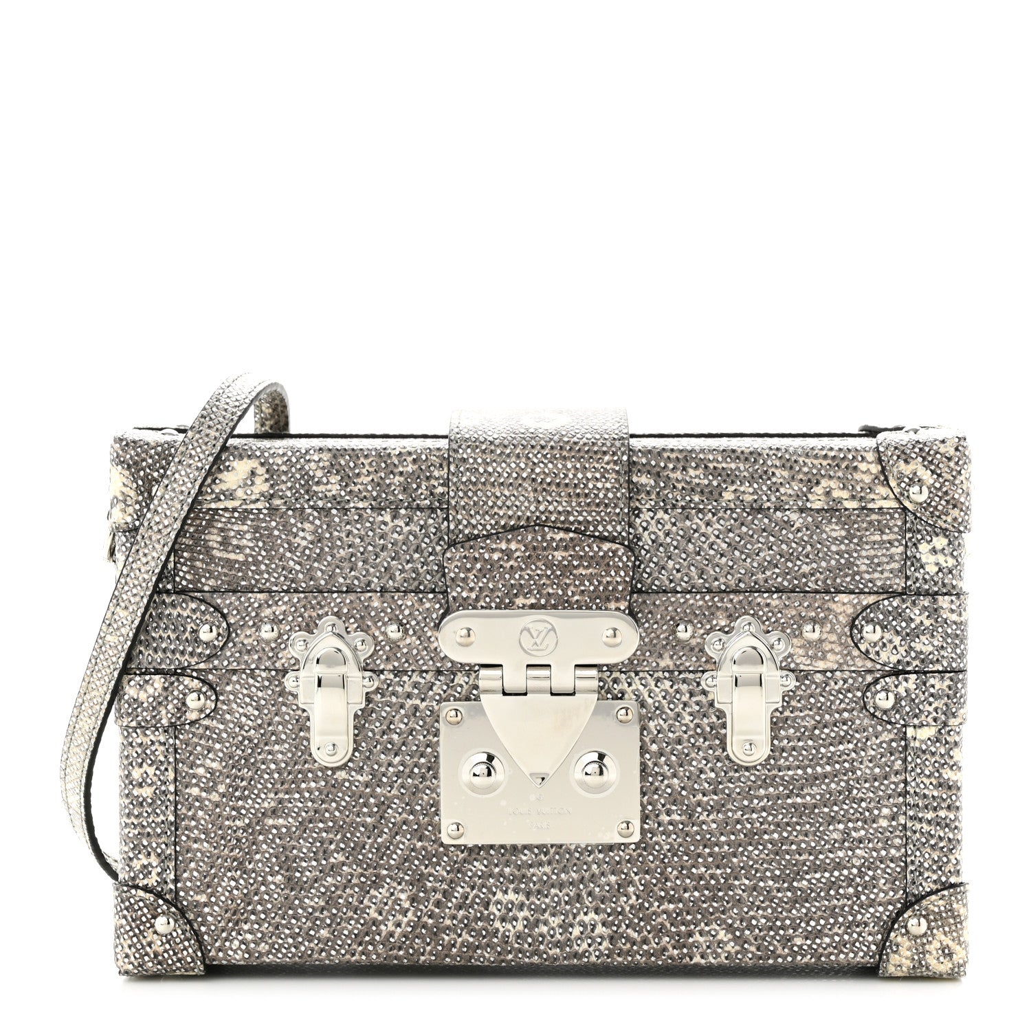 Louis Vuitton Lizard Petite Malle Silver 1 of 10