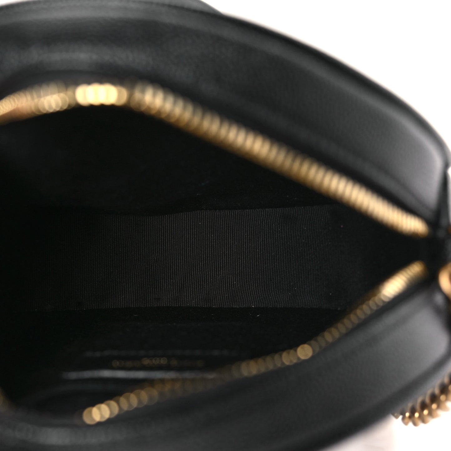 Grain De Poudre Matelasse Chevron Quilted Round Vinyle Camera Bag Black