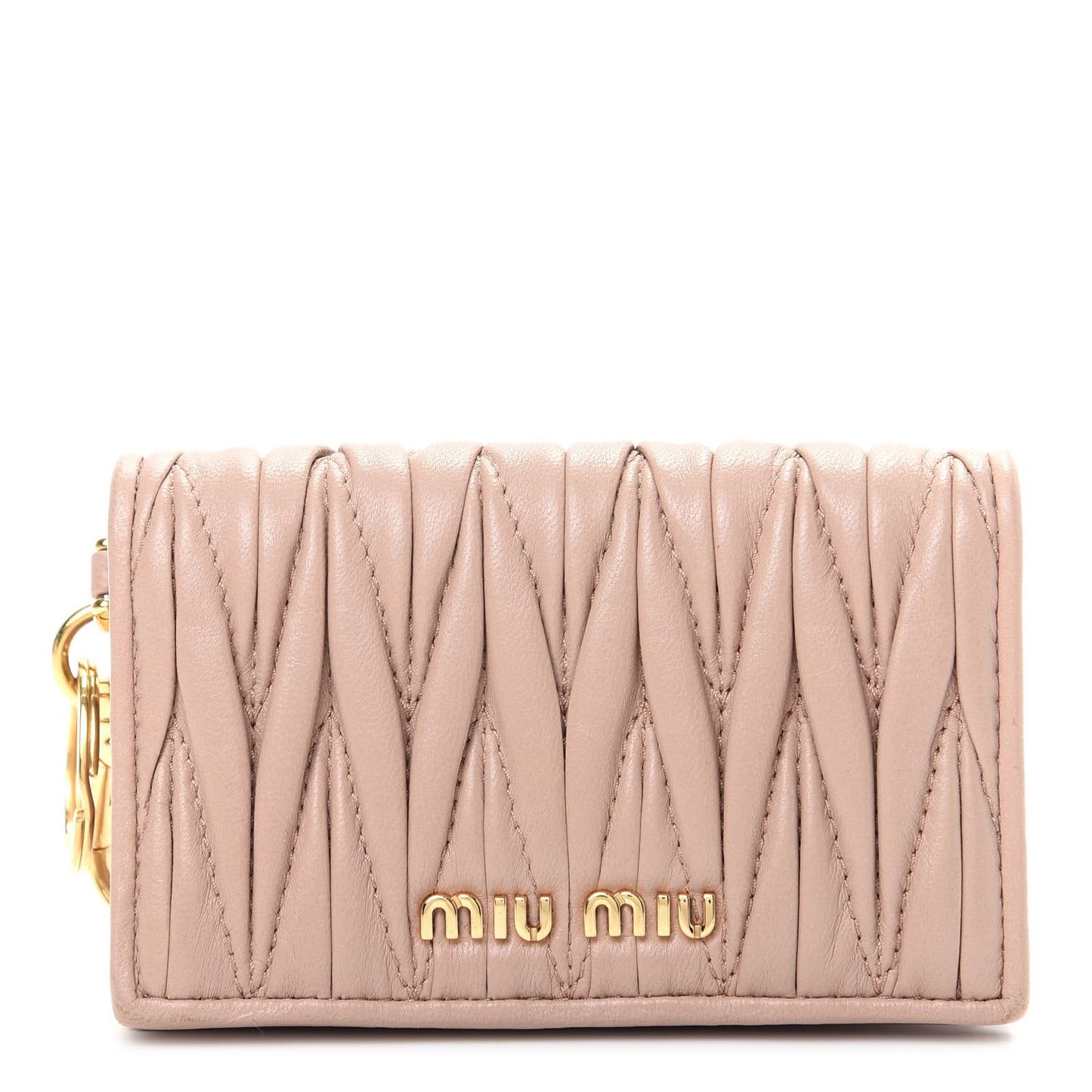 Nappa Matelasse Flap Card Holder Key Ring Cammeo