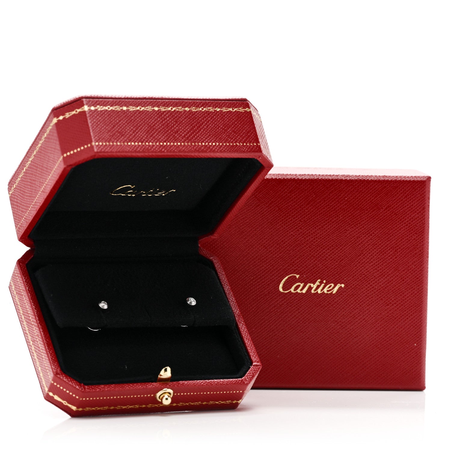 Cartier 18K White Gold Diamond XS D'Amour Earrings 5 of 5