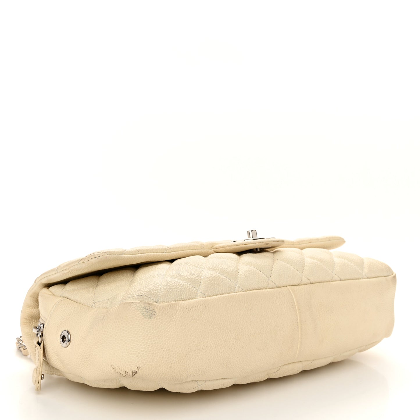Caviar Quilted Jumbo Easy Flap Beige