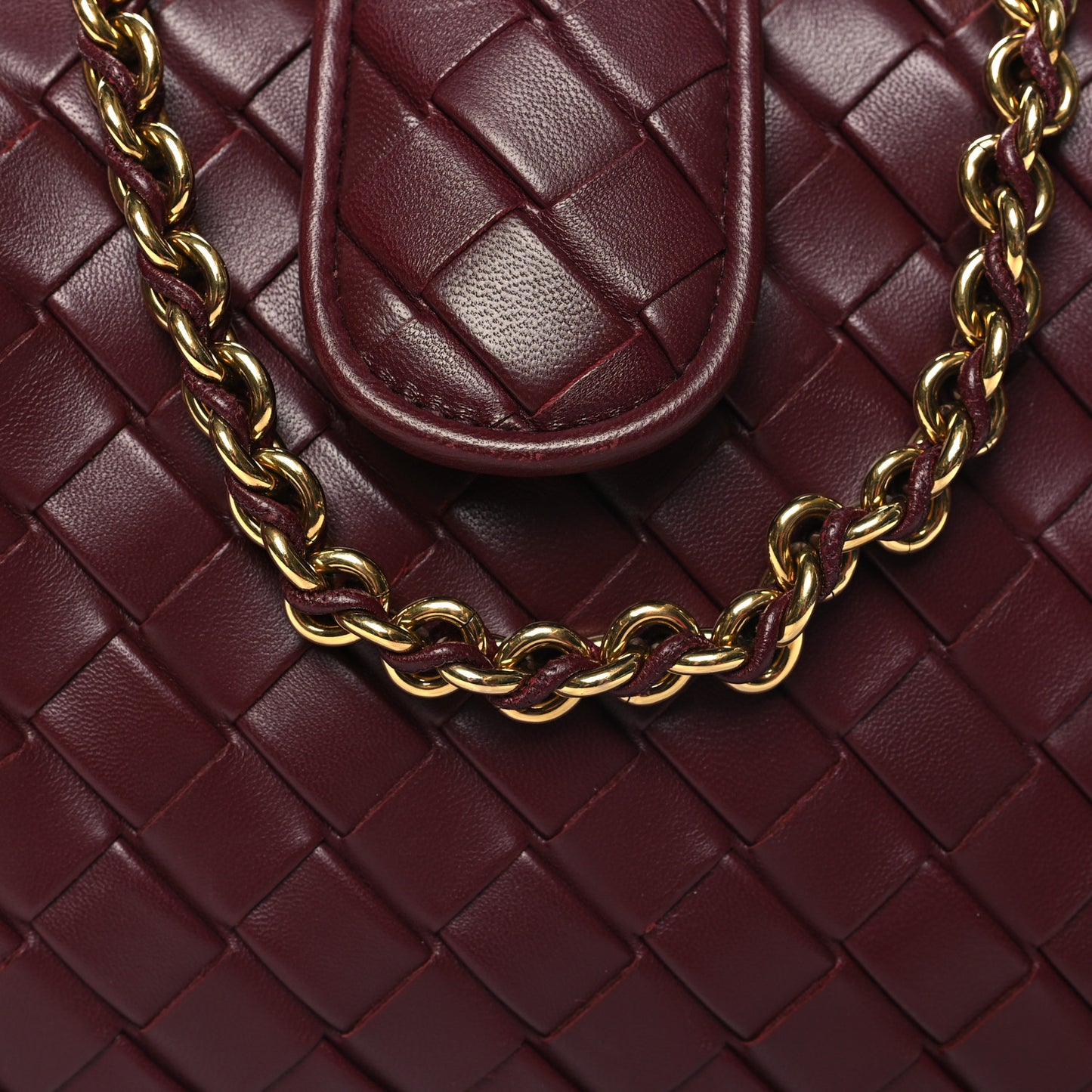 Nappa Intrecciato Teen The Lauren 1980 Clutch With Chain Barolo