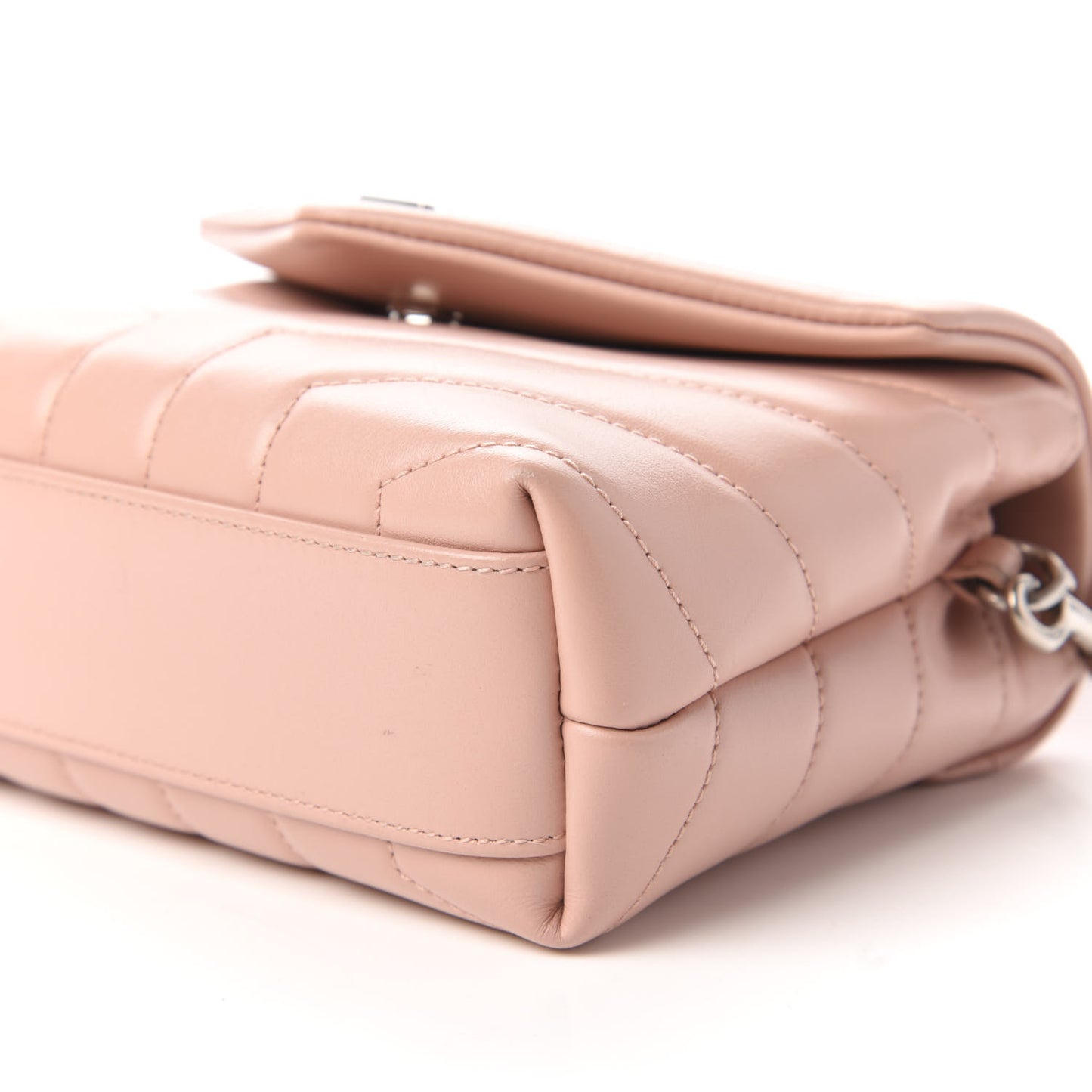Calfskin Y Quilted Monogram Toy Loulou Crossbody Bag Pale Pink