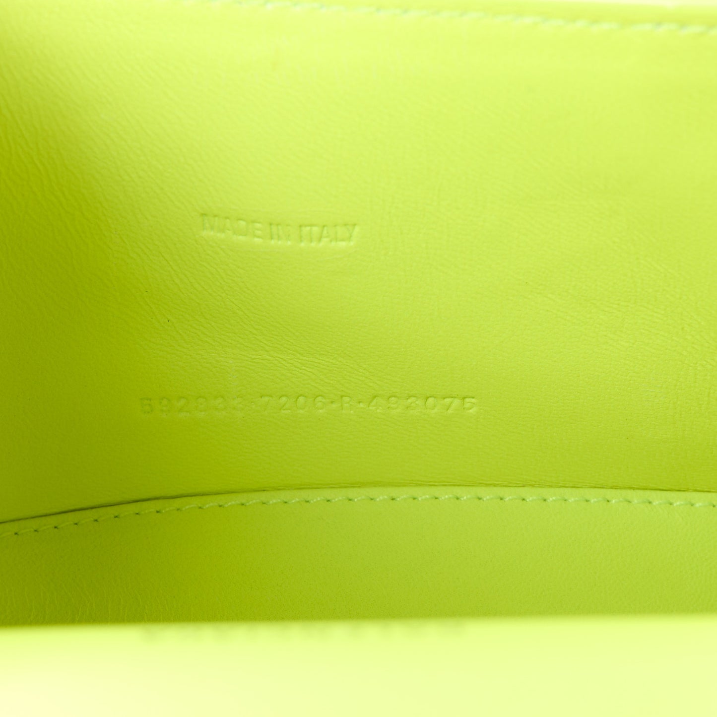 Shiny Calfskin Crocodile Embossed Hourglass Top Handle Bag XS Fluo Yellow