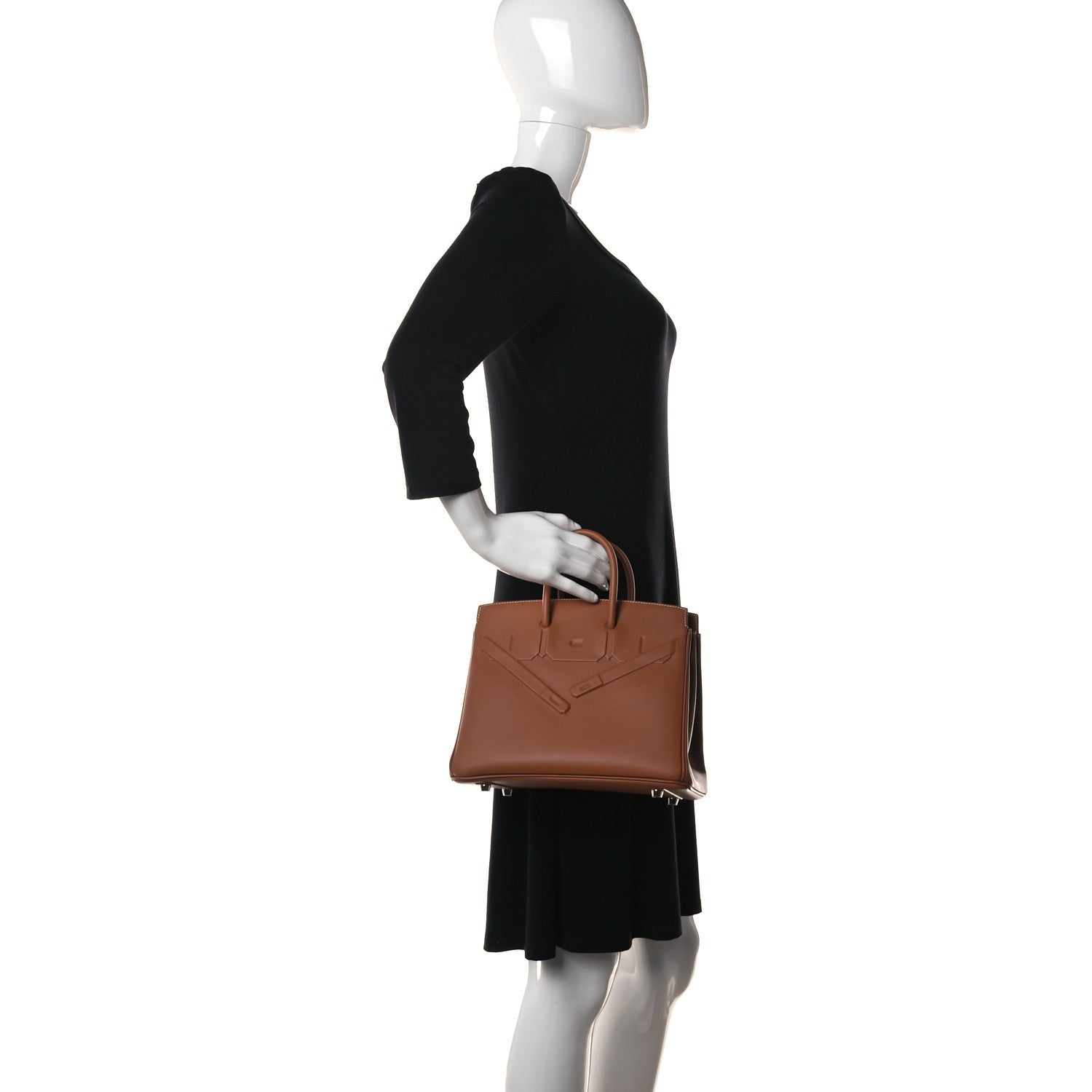 Hermes Swift Birkin Shadow 25 Gold 2 of 10