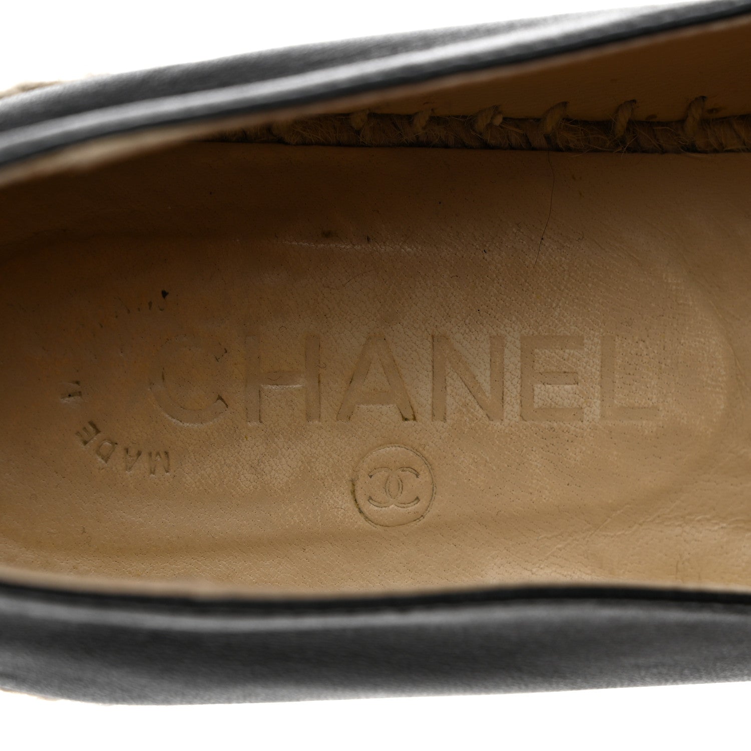 Chanel Lambskin CC Espadrilles 39 Black 6 of 8