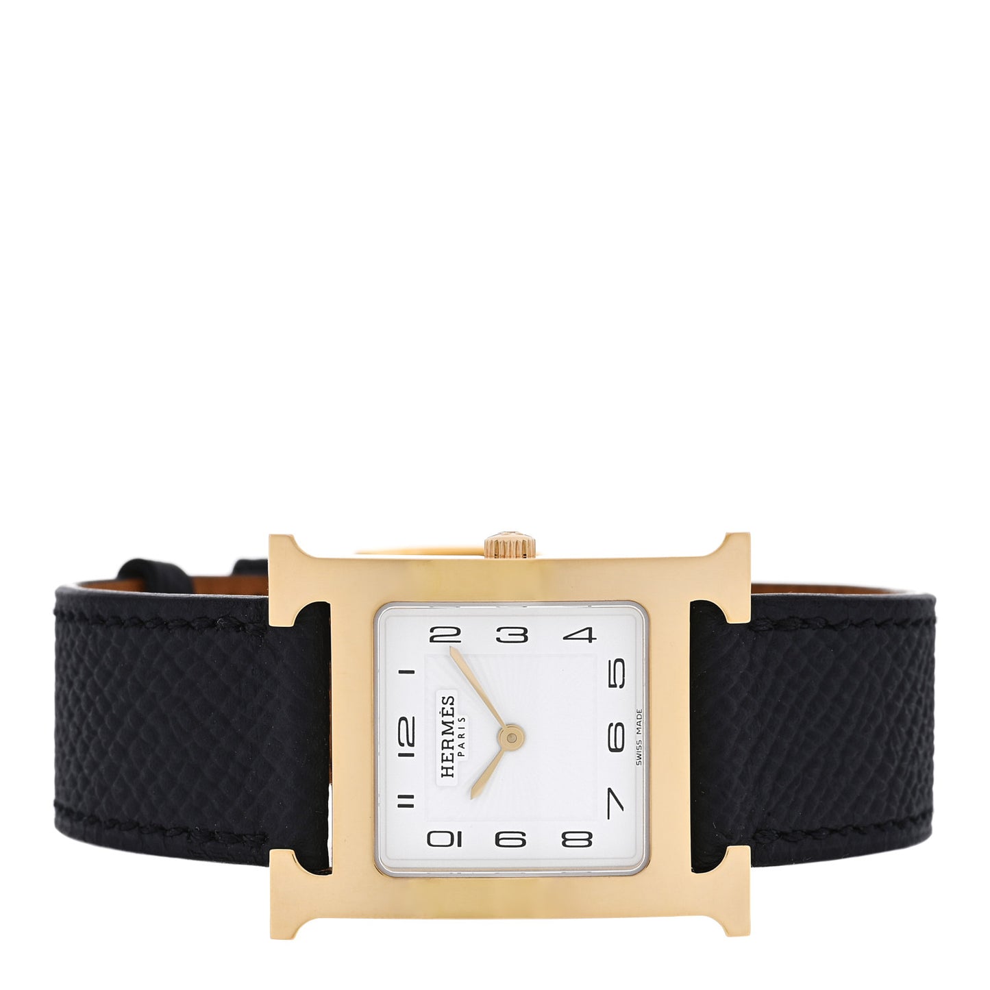 Stainless Steel Epsom 26mm Heure H Hour Quartz Watch Noir