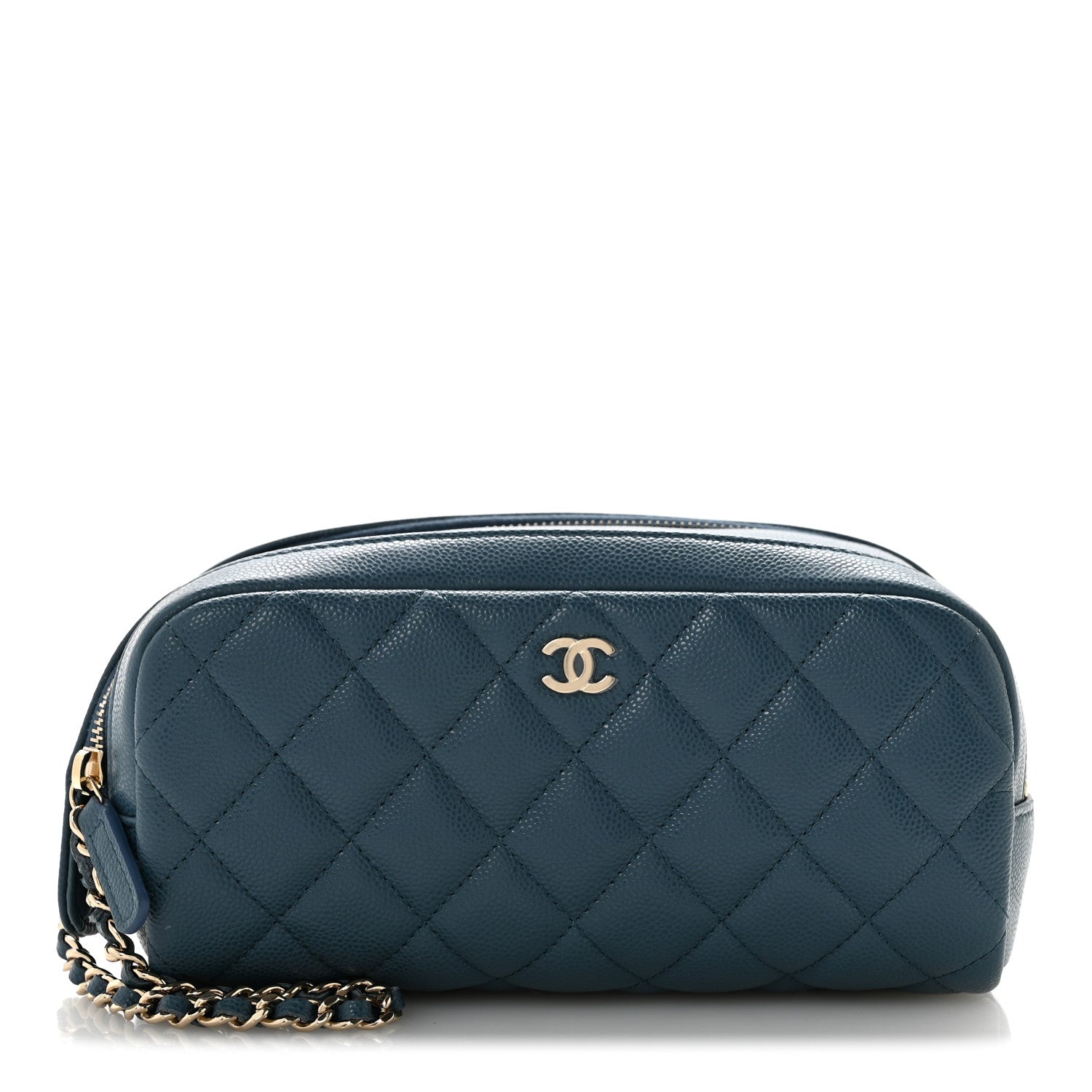 Chanel Caviar Quilted Toiletry Case With Chain Blue 1923418 – FASHIONPHILE