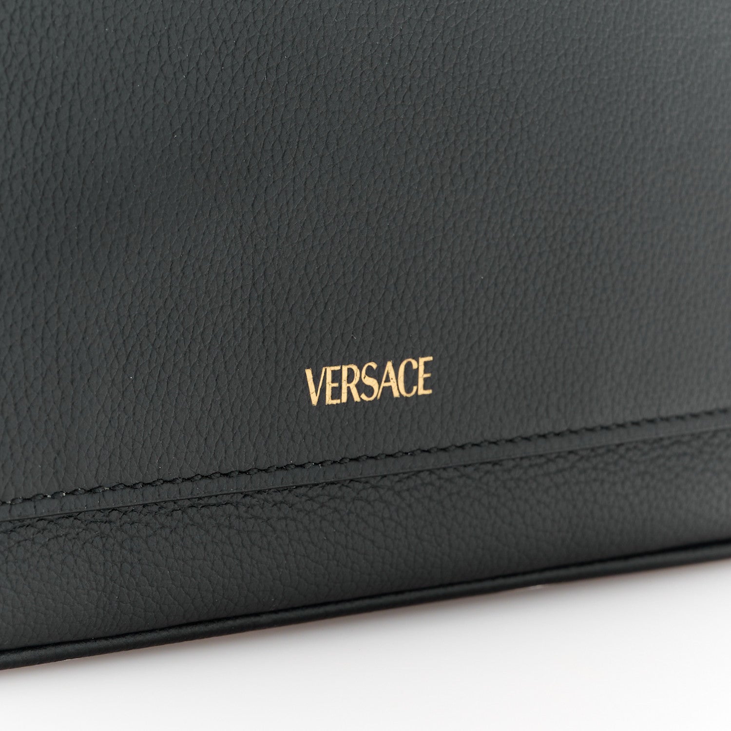 Versace Grained Calfskin La Medusa Pouch Black 7 of 8
