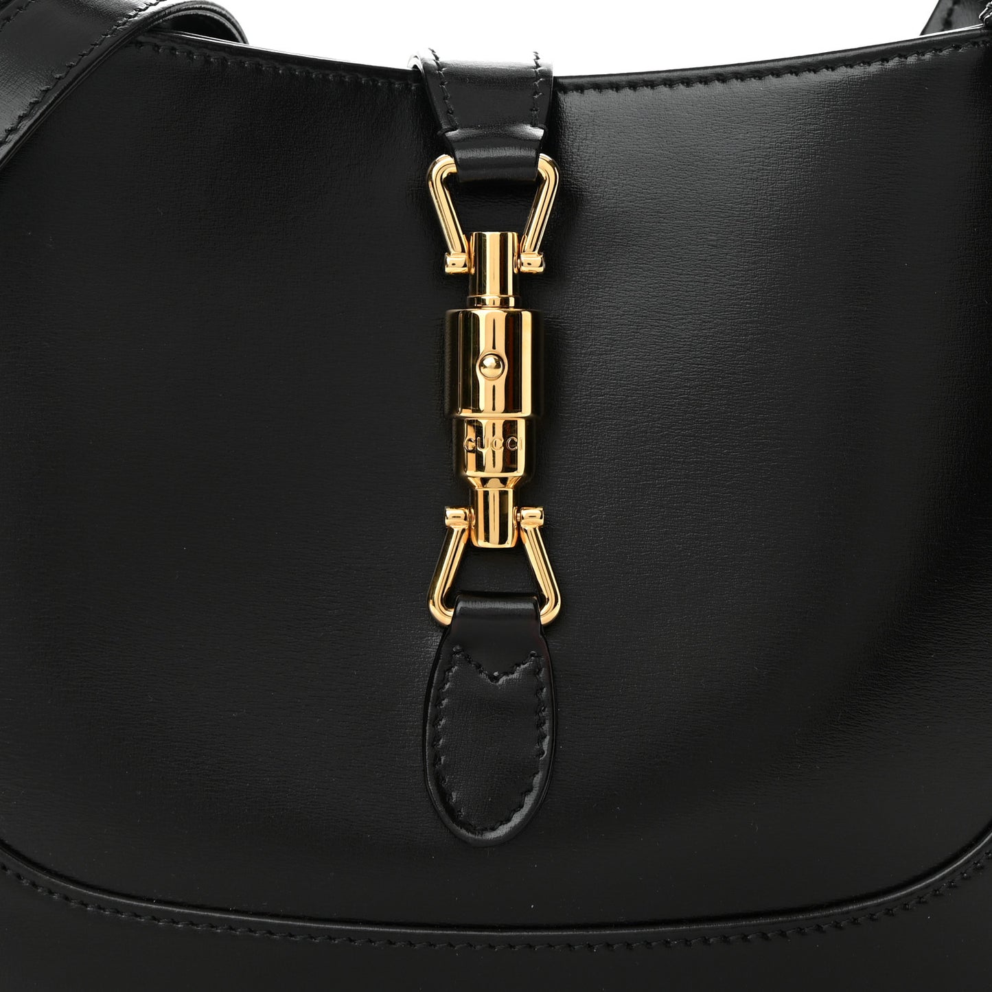 Boarded Dyana Lux Calfskin Small Jackie 1961 Hobo Black