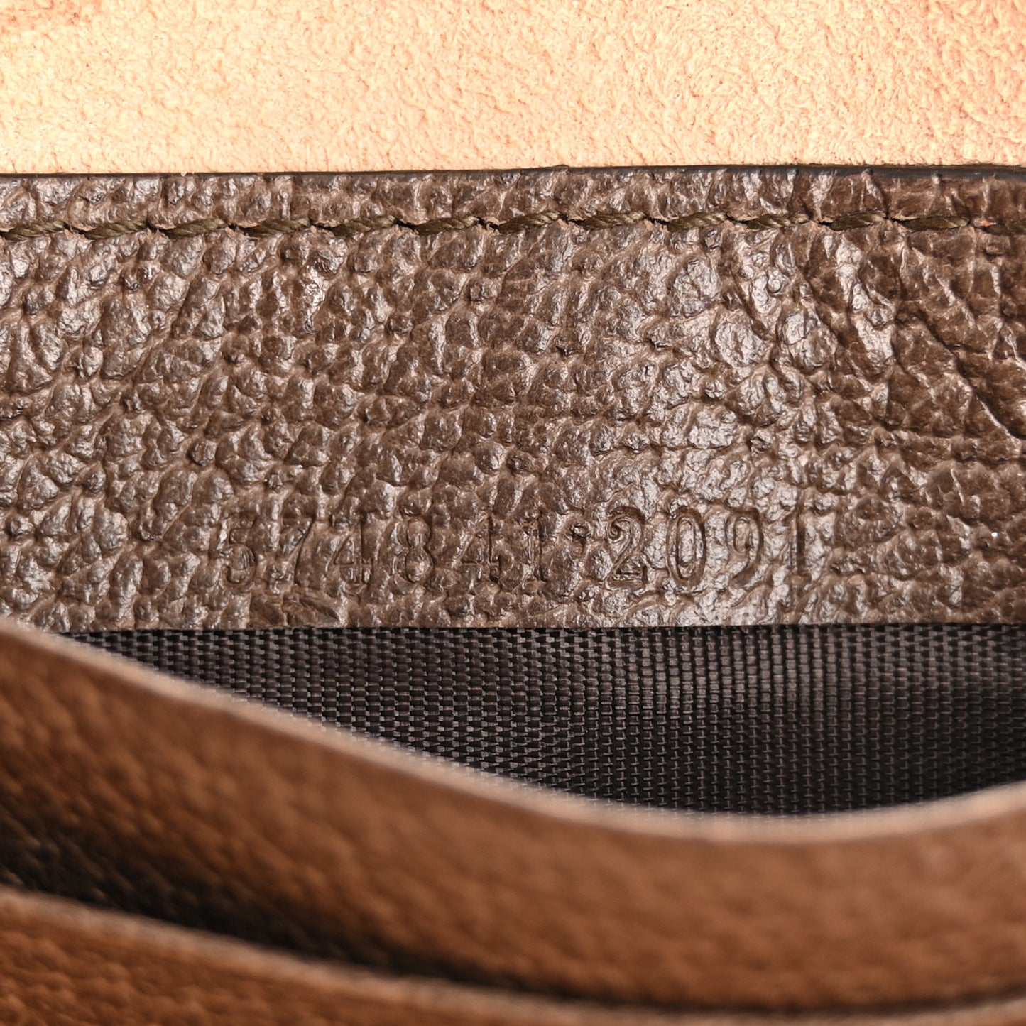 GG Supreme Monogram Web Ophidia Circle Wristlet Beige New Acero