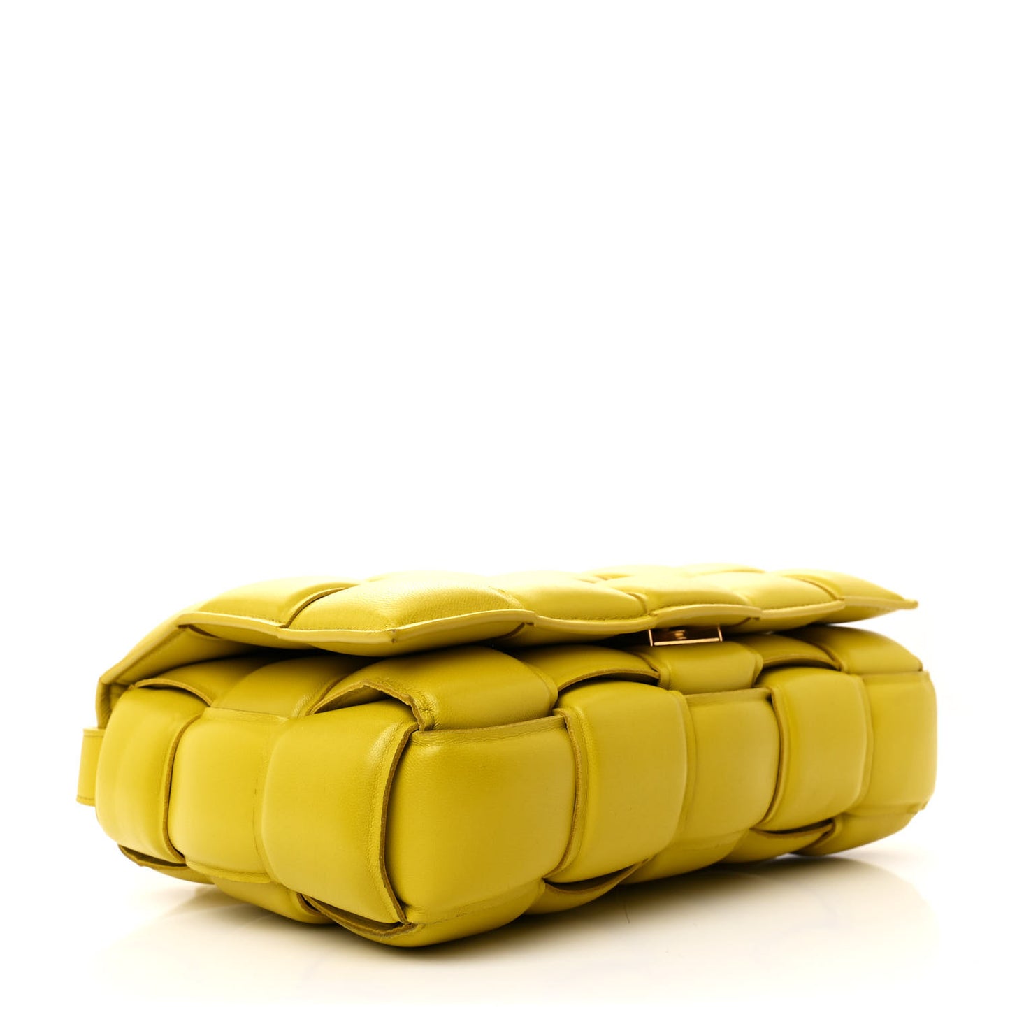 Nappa Maxi Intreccio Padded Cassette Crossbody Bag Buttercup