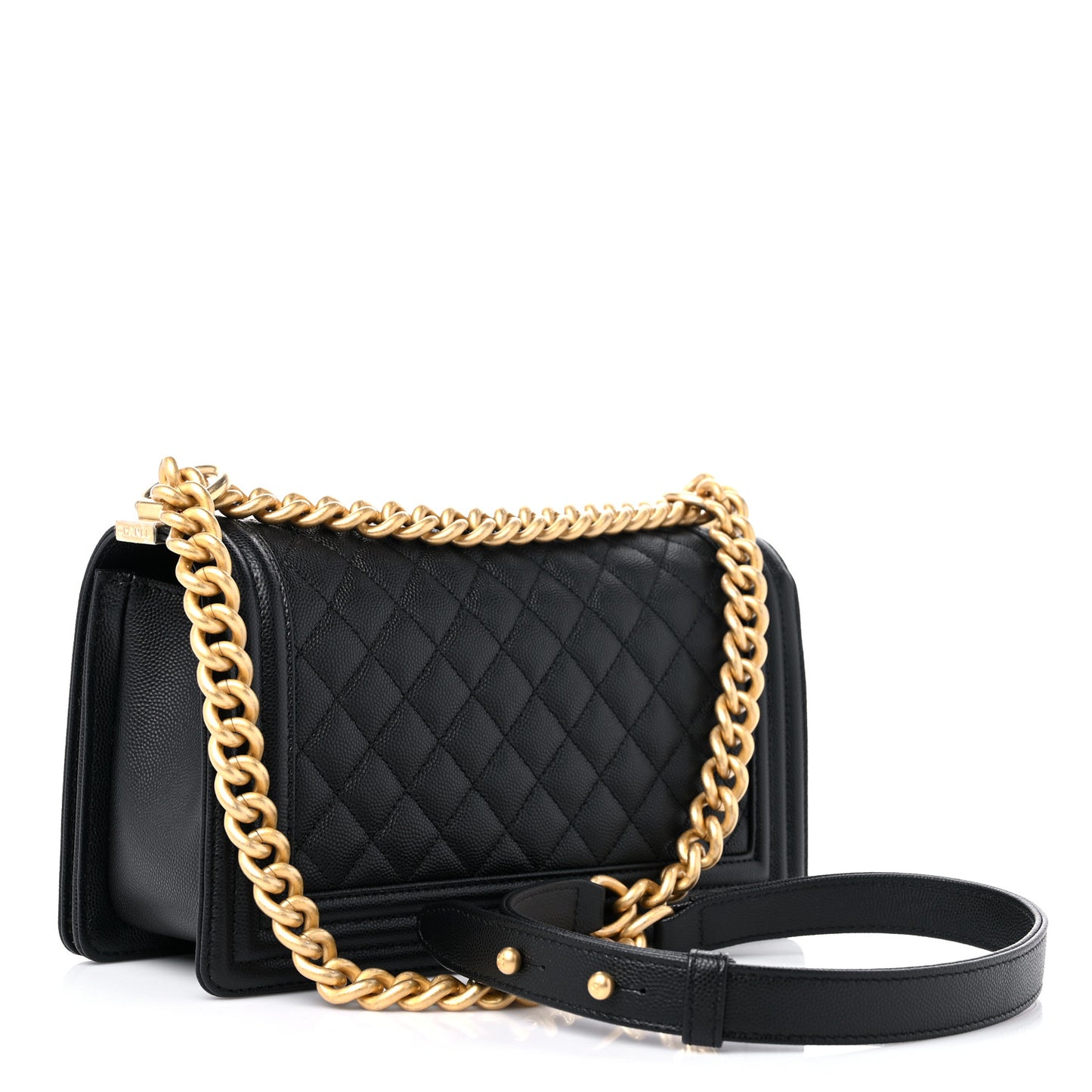 Caviar Quilted Medium Boy Flap Black