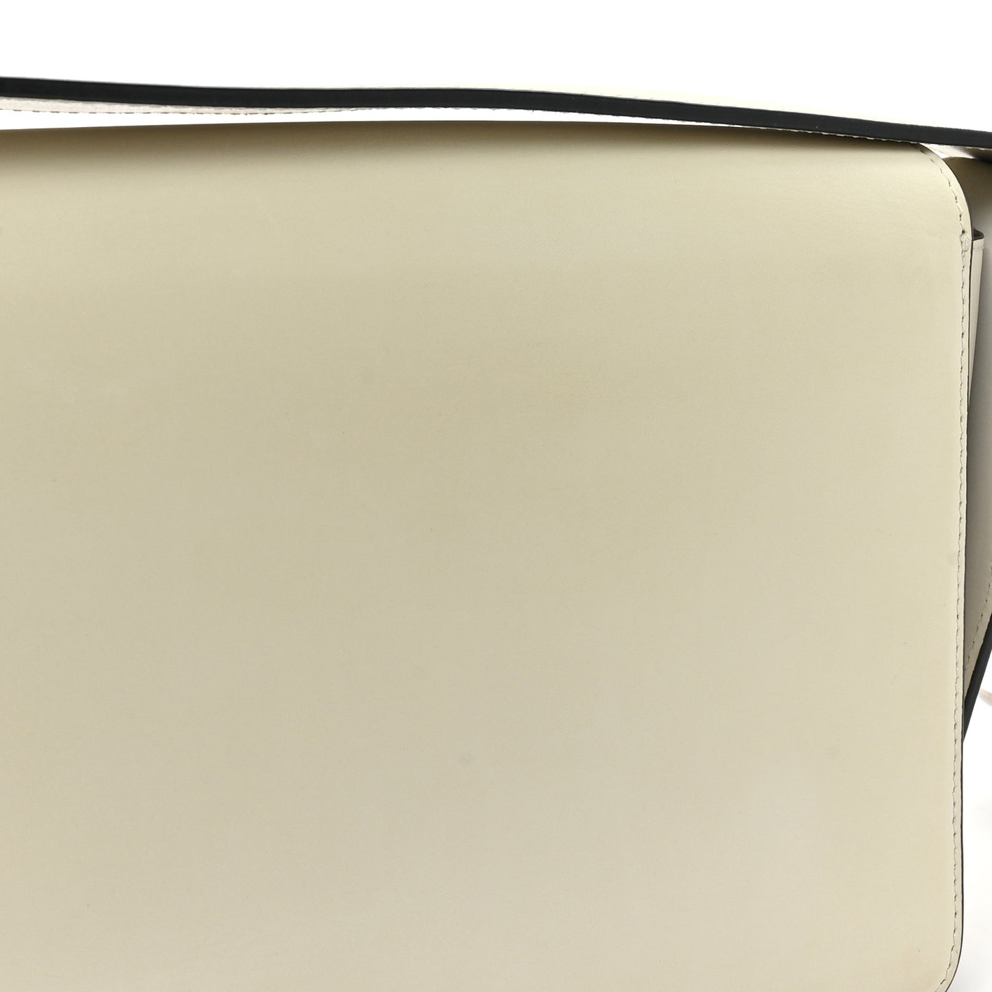 Natural Calfskin Medium Biker Case Shoulder Bag White