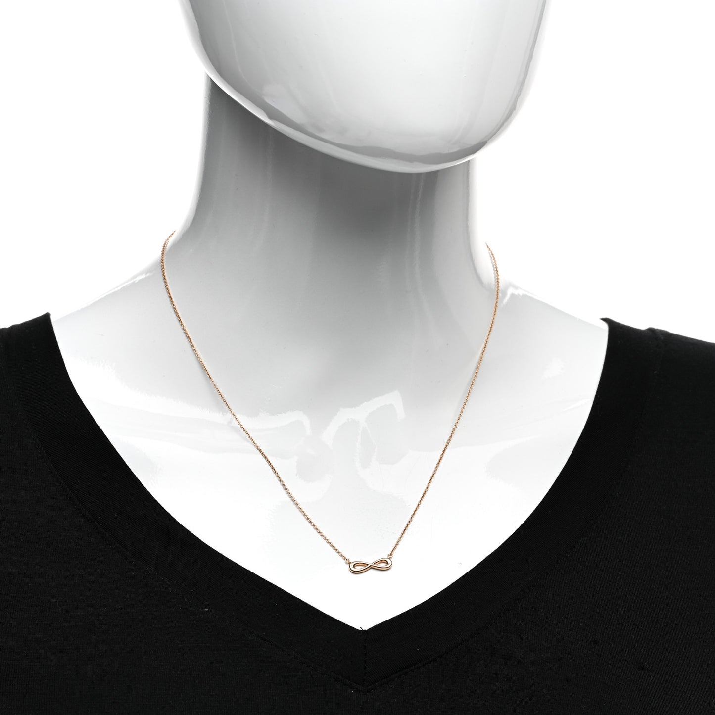 18K Rose Gold Infinity Pendant Necklace