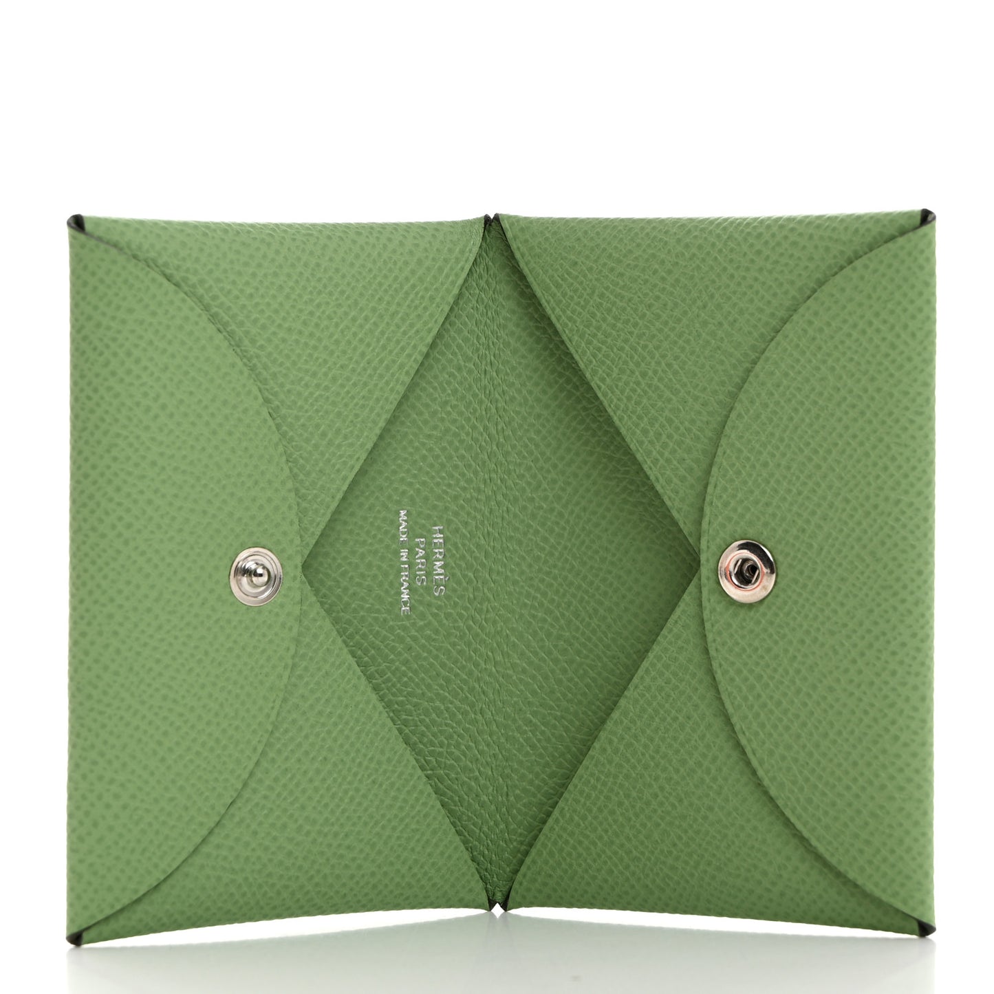 Epsom Calvi Card Case Vert Criquet