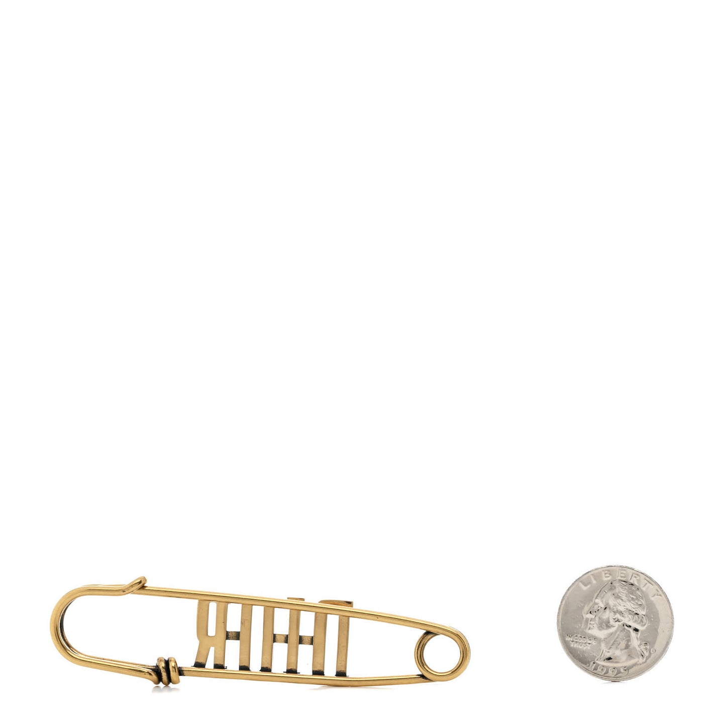 Logo Brooch Gold