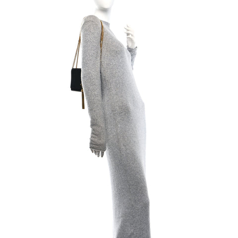 Calfskin Small Classic Monogram Kate Tassel Satchel Black