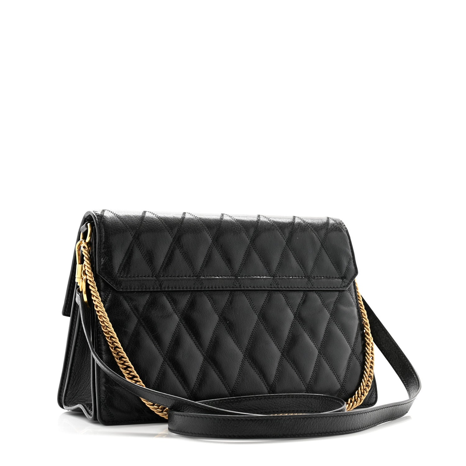 Givenchy Goatskin Quilted Medium GV3 Shoulder Bag Black 3 of 11